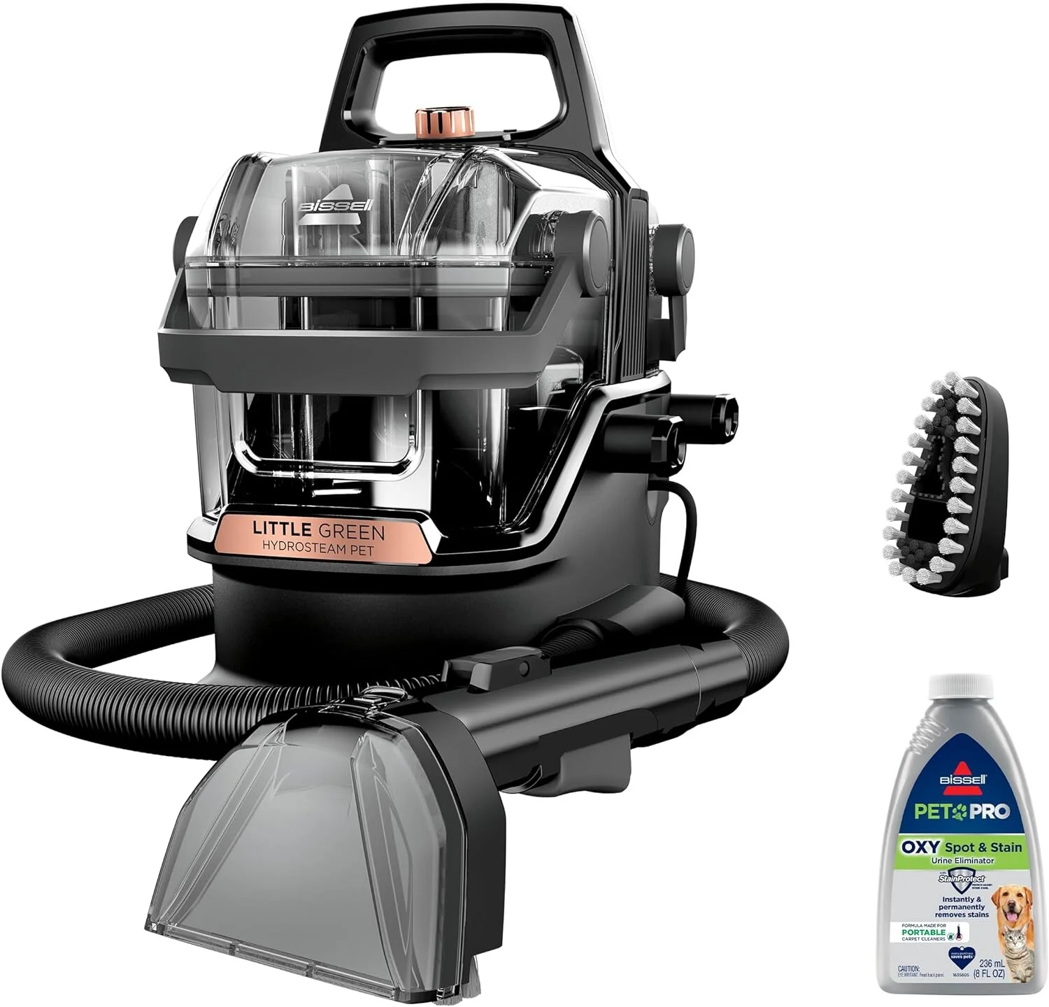 BISSELL 3618 Little Green HydroSteam Multi-Purpose Portable Carpet and Upholstery Cleaner, Car and Auto Detailer, 3618