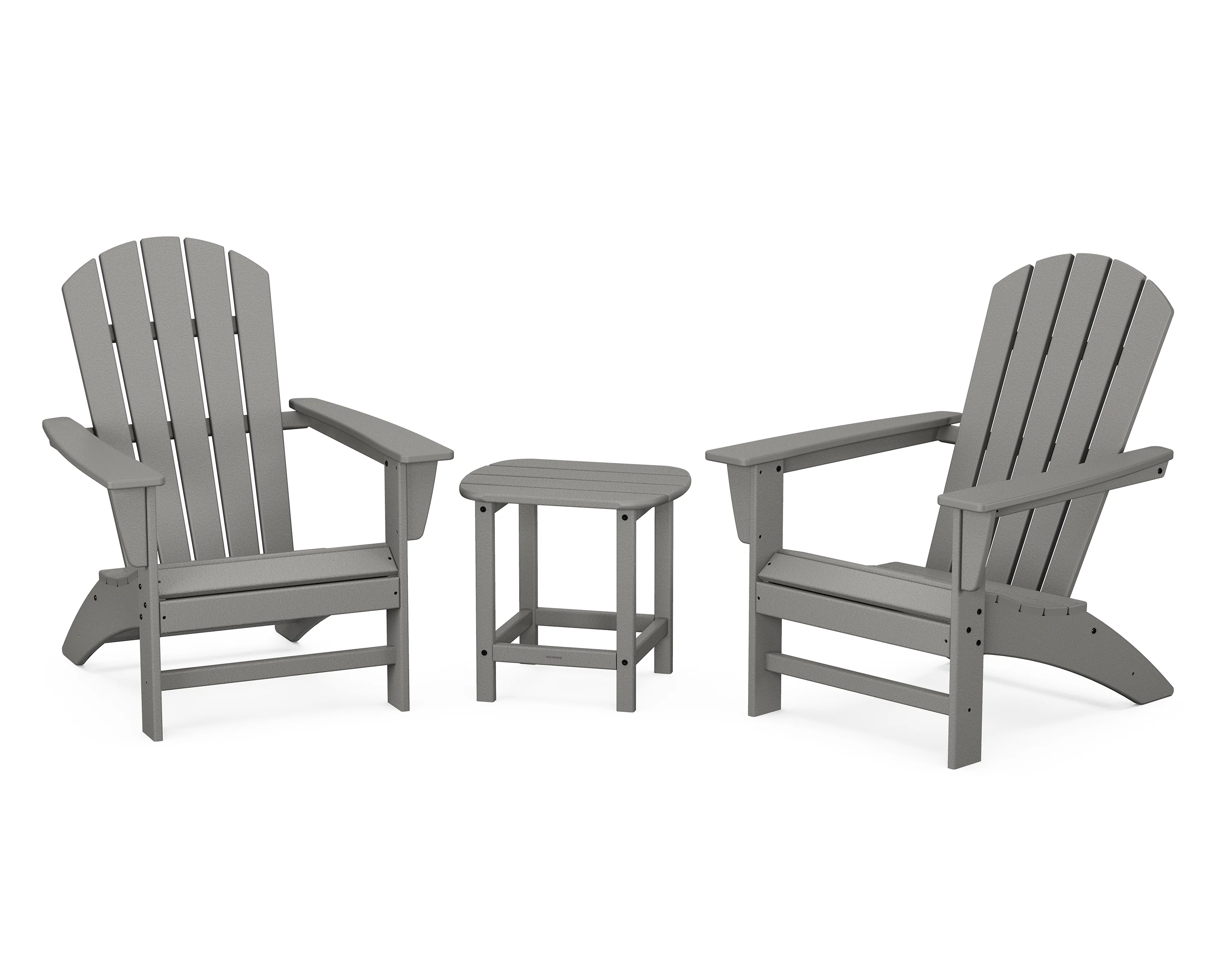 POLYWOOD Nautical 3-Piece Adirondack Set with South Beach 18