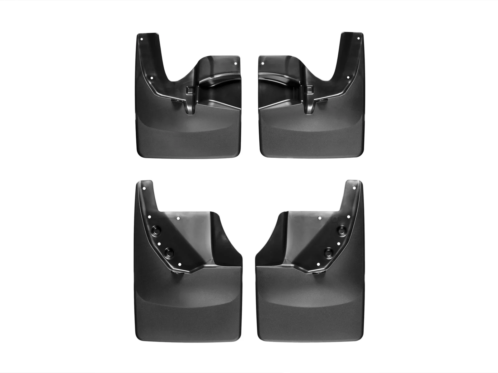 WeatherTech Custom No Drill Splash Guard MudFlaps compatible with 2007-2013 Toyota Tundra, Front & Rear Set - Black