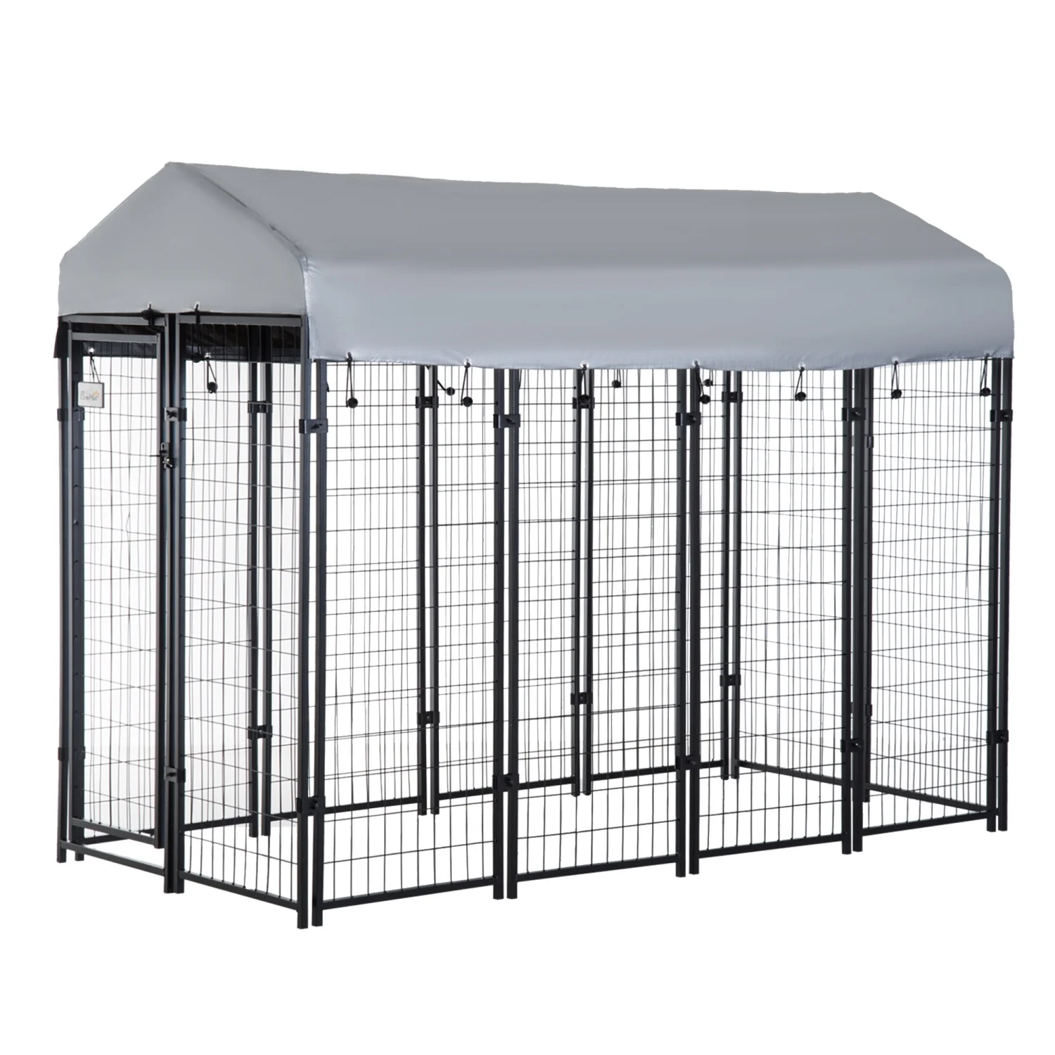 WLAIWLA Large PawHut Outdoor Dog Playpen with Water-resistant Canopy Lockable Door - 8‘ x 6‘ x 4‘ Exercise Pen for Medium and Large Dogs