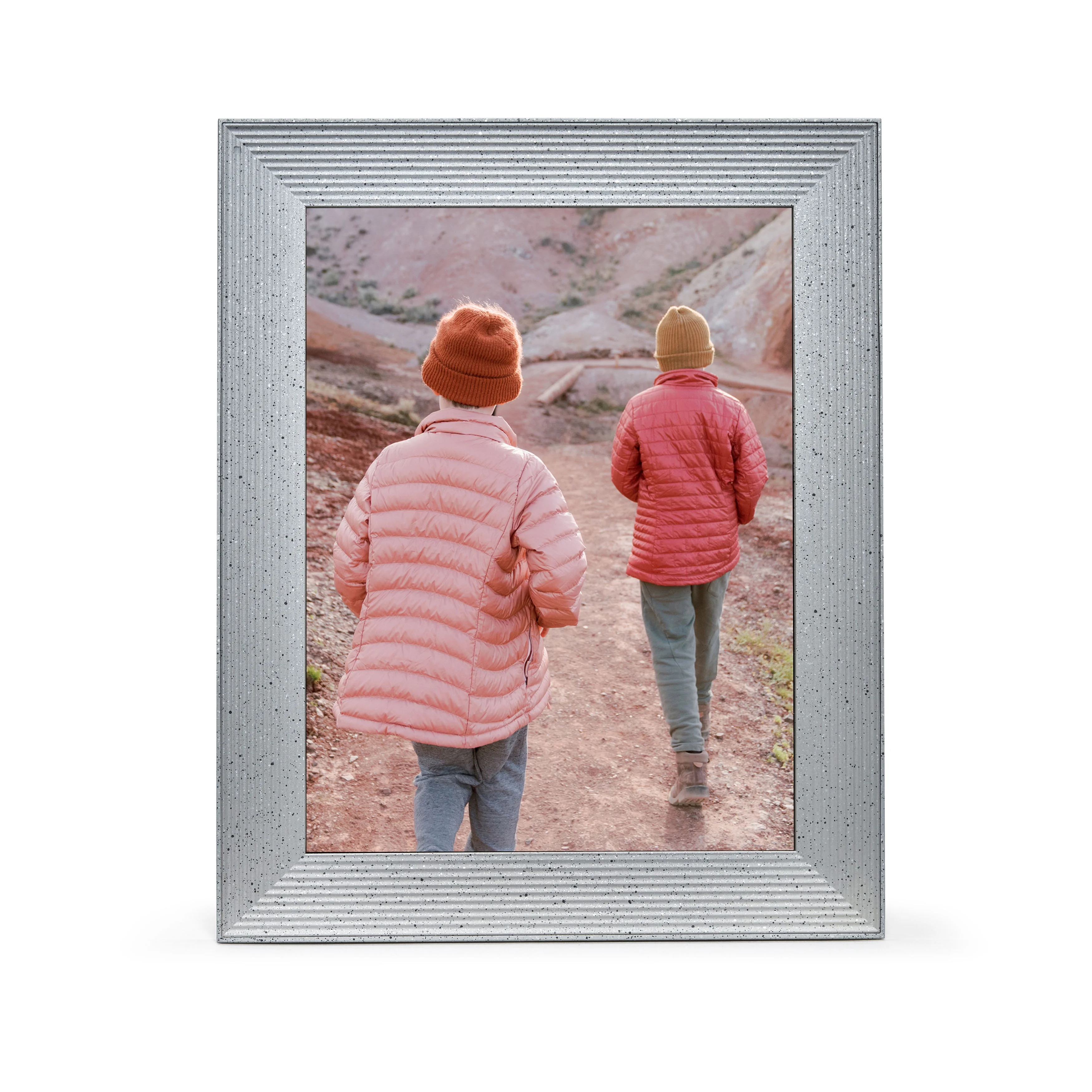 Mason Luxe by Aura Frames 9.7 inch 2K Wi-Fi Digital Picture Frame with Free Unlimited Storage – Sandstone