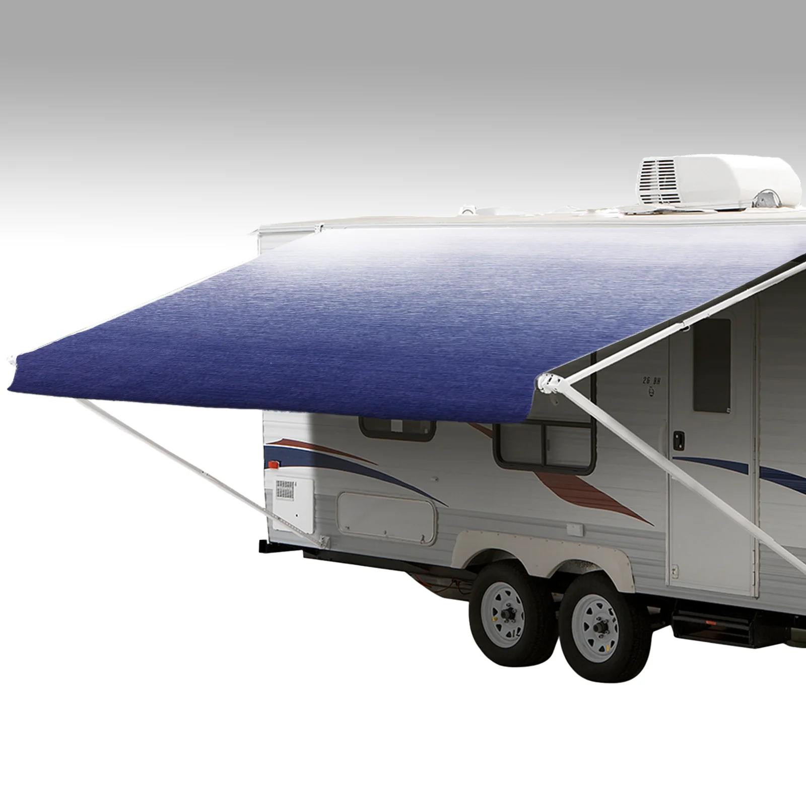 Shadepro RV Awning Fabric Replacement Premium Grade Vinyl 15' Slate Blue (Length 14'2