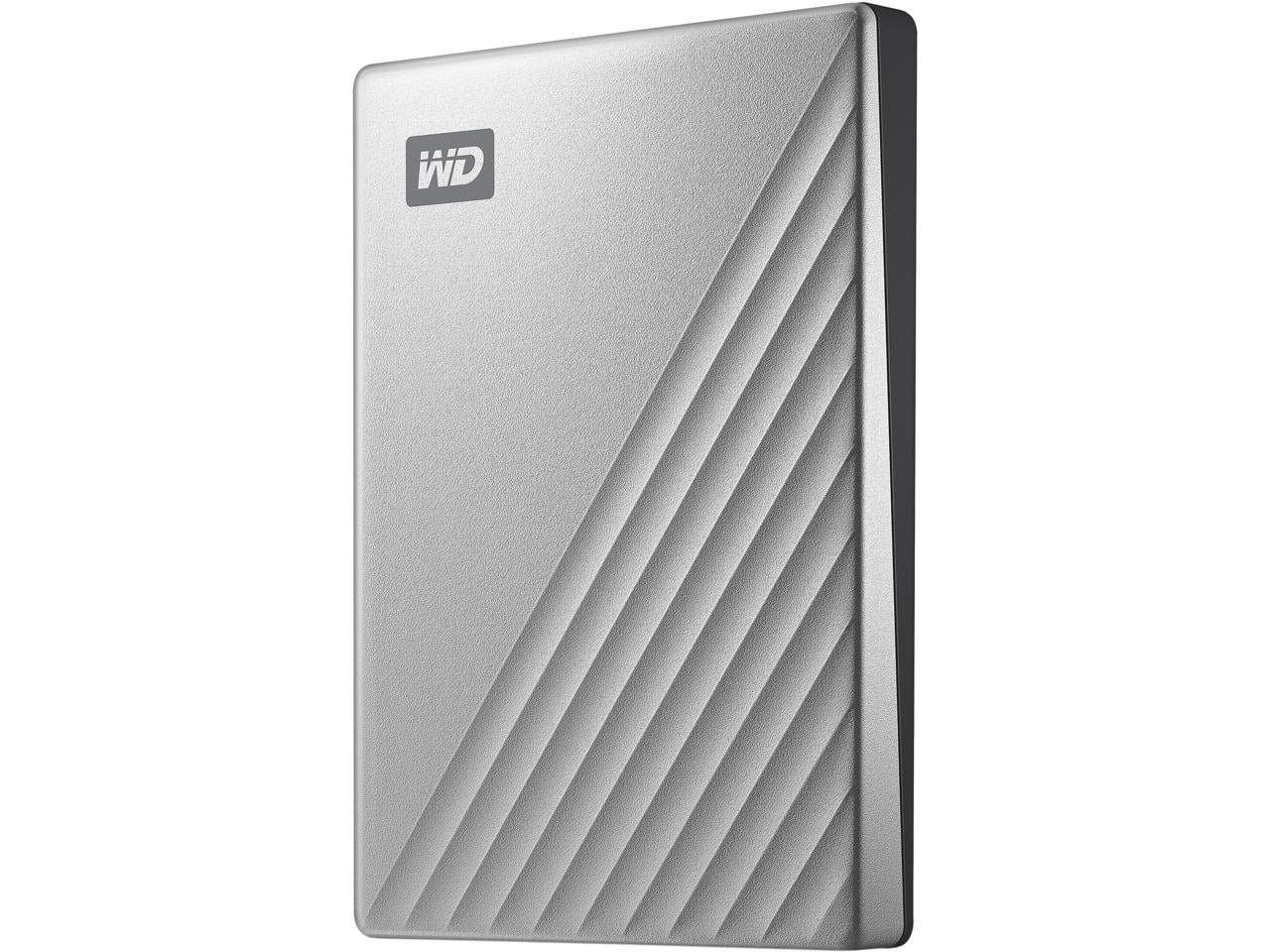 WD 1TB Silver My Passport Ultra Portable Storage External Hard Drive USB-C for PC/Windows (WDBC3C0010BSL-WESN)
