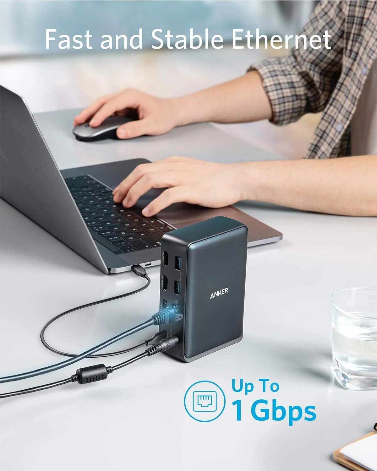 Anker 13-in-1 USB-C Docking Station USB-C to 4K HDMI, Ethernet, Audio, USB-A Gen 1, USB-C Gen 2, SD 3.0 ,85W & 18W Charging for Laptop/Phone