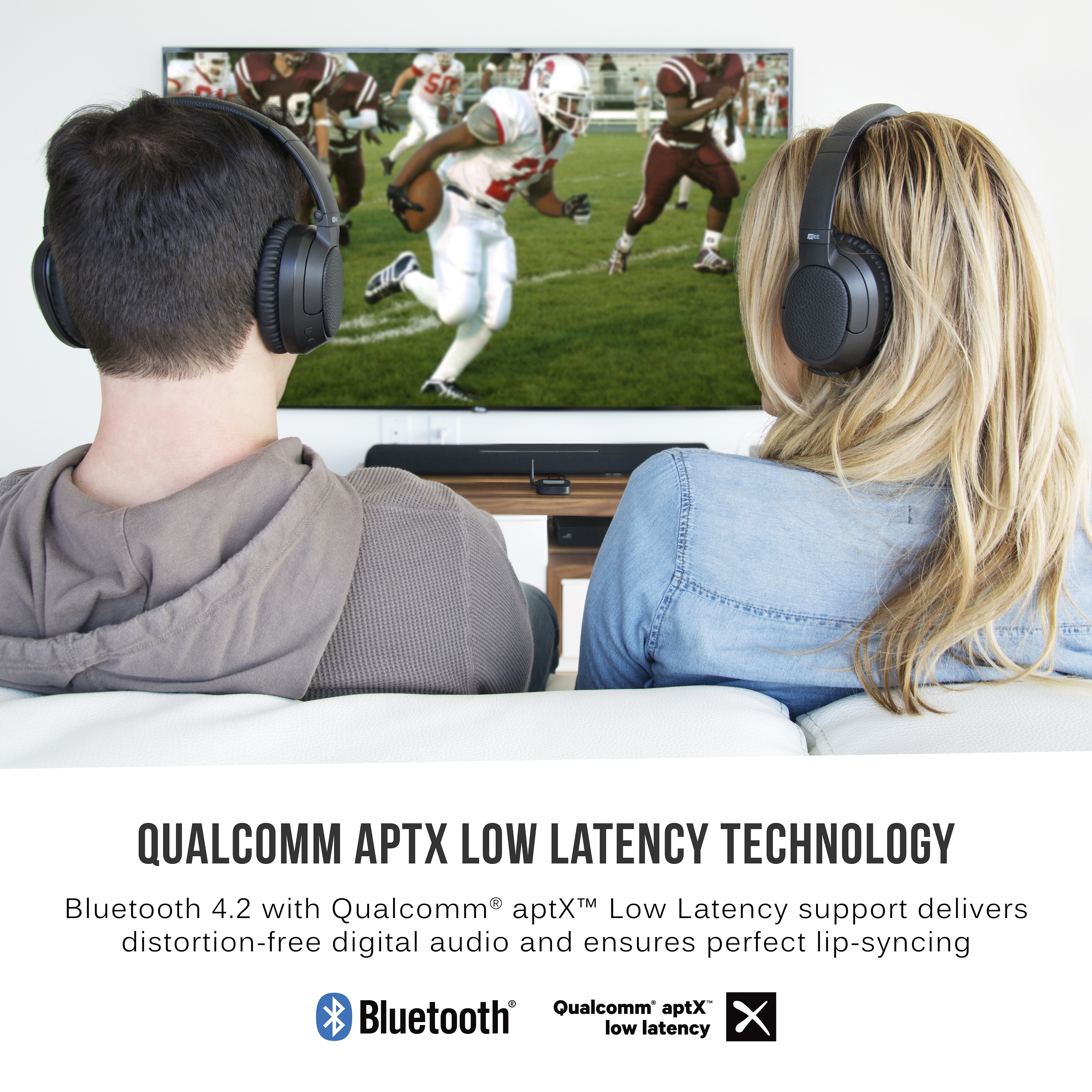 MEE audio Connect Hub Bluetooth Transmitter and Receiver for TV/Home Theater with Audio Pass-Through