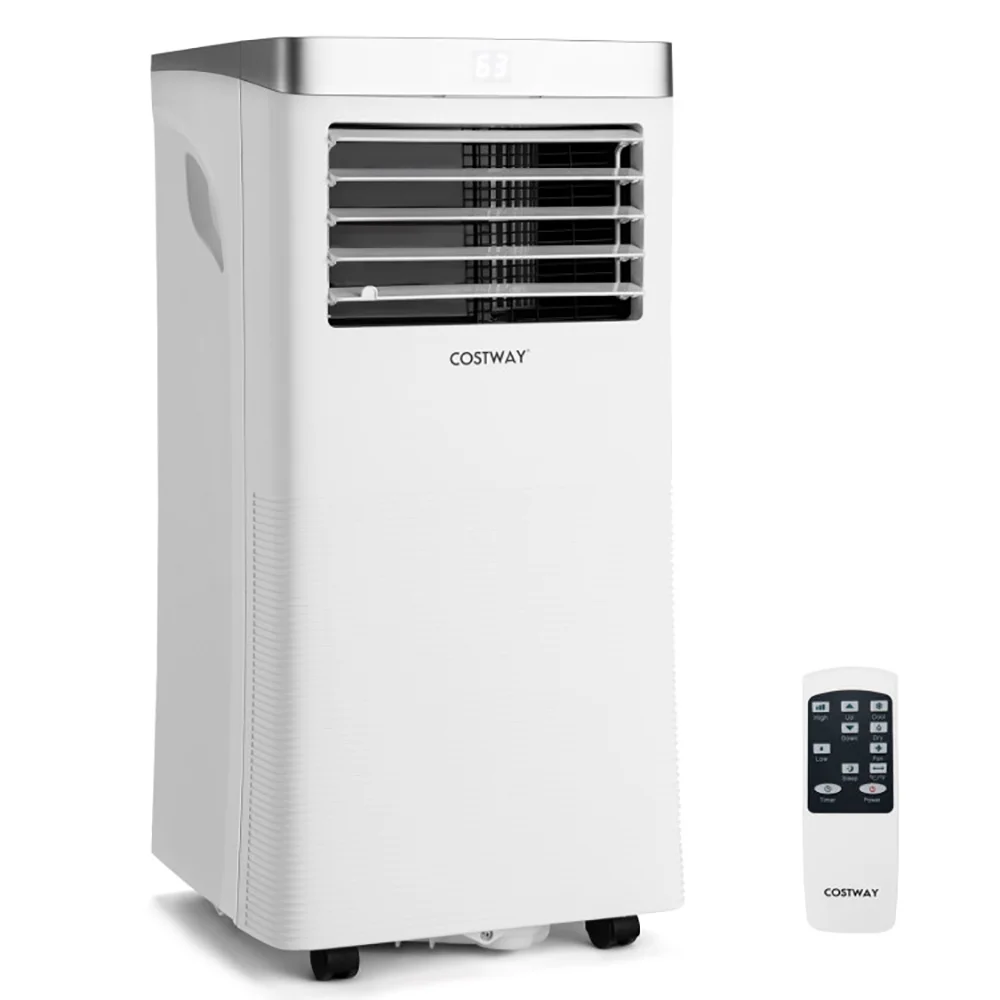 Spaco 10000BTU 3-in-1 Portable Air Conditioner with Remote Control-White, Small Air Conditioner Portable with Built-in Dehumidifier