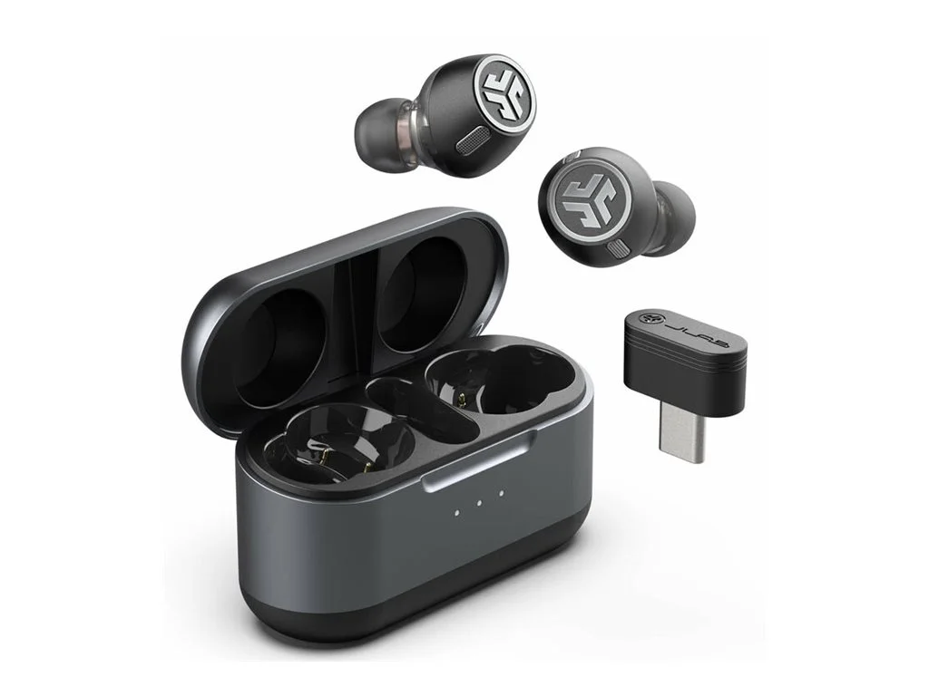 JLab Epic Lab Edition True Wireless Earbuds, Smart Active Noise Cancellation, with Charging Case, Black