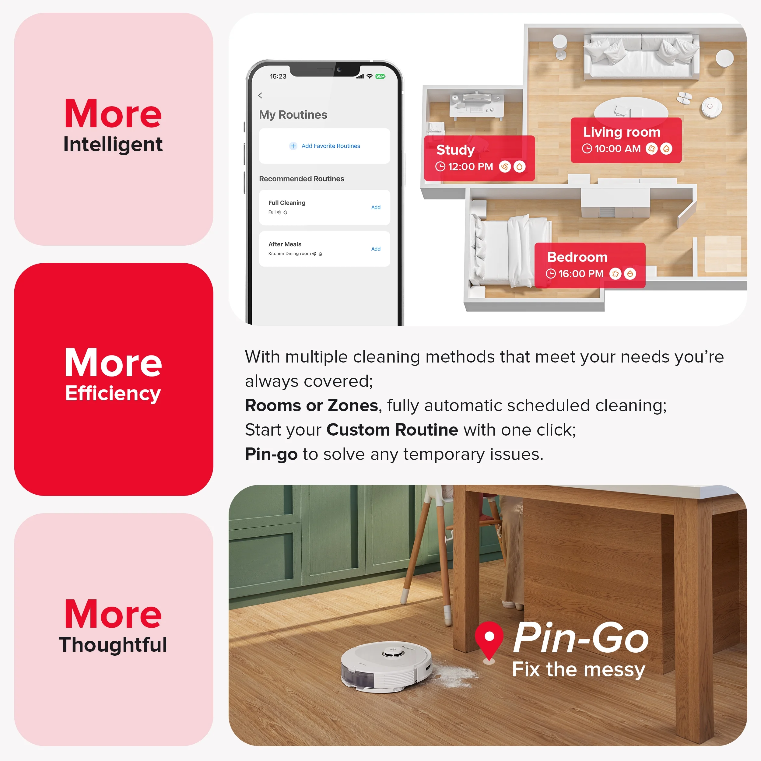 Roborock Q8 Max Robot Vacuum and Mop with Obstacle Avoidance, LiDAR Navigation, 5500Pa Suction Power, and App Control(White)