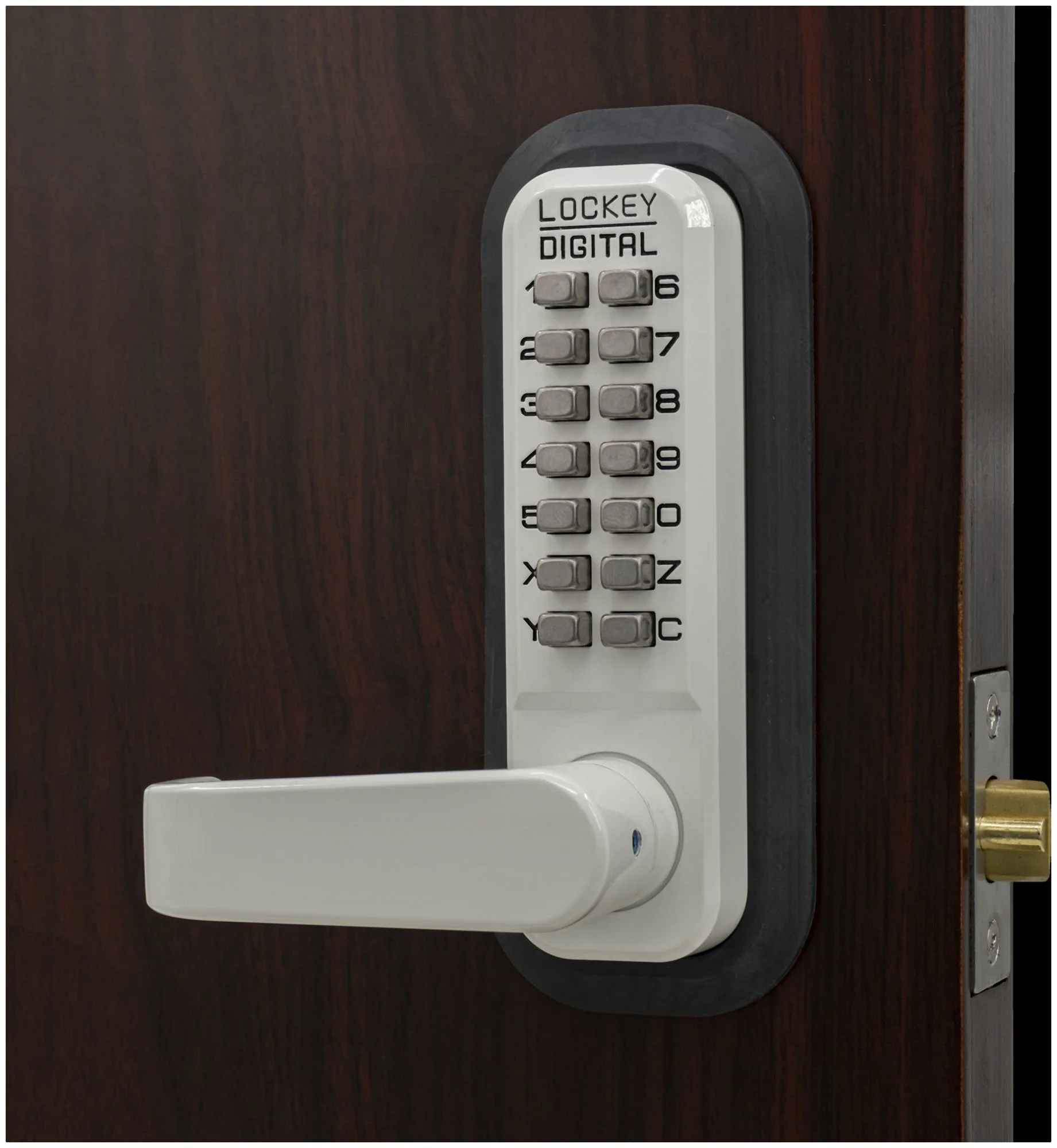Lockey 2835 2000 Series Keyless Entry Single Combination Mechanical Lever Set - White