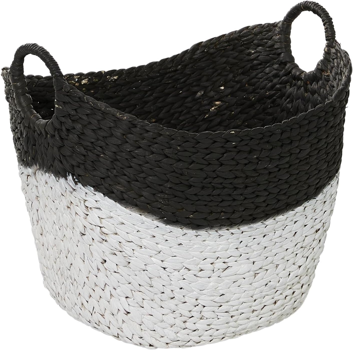 CosmoLiving by Cosmopolitan Seagrass Handmade Large Woven Storage Basket with Handles, 22