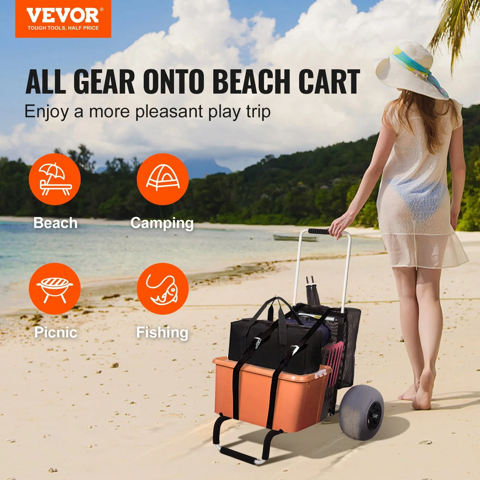 VEVOR Beach Cart for Sand, 23