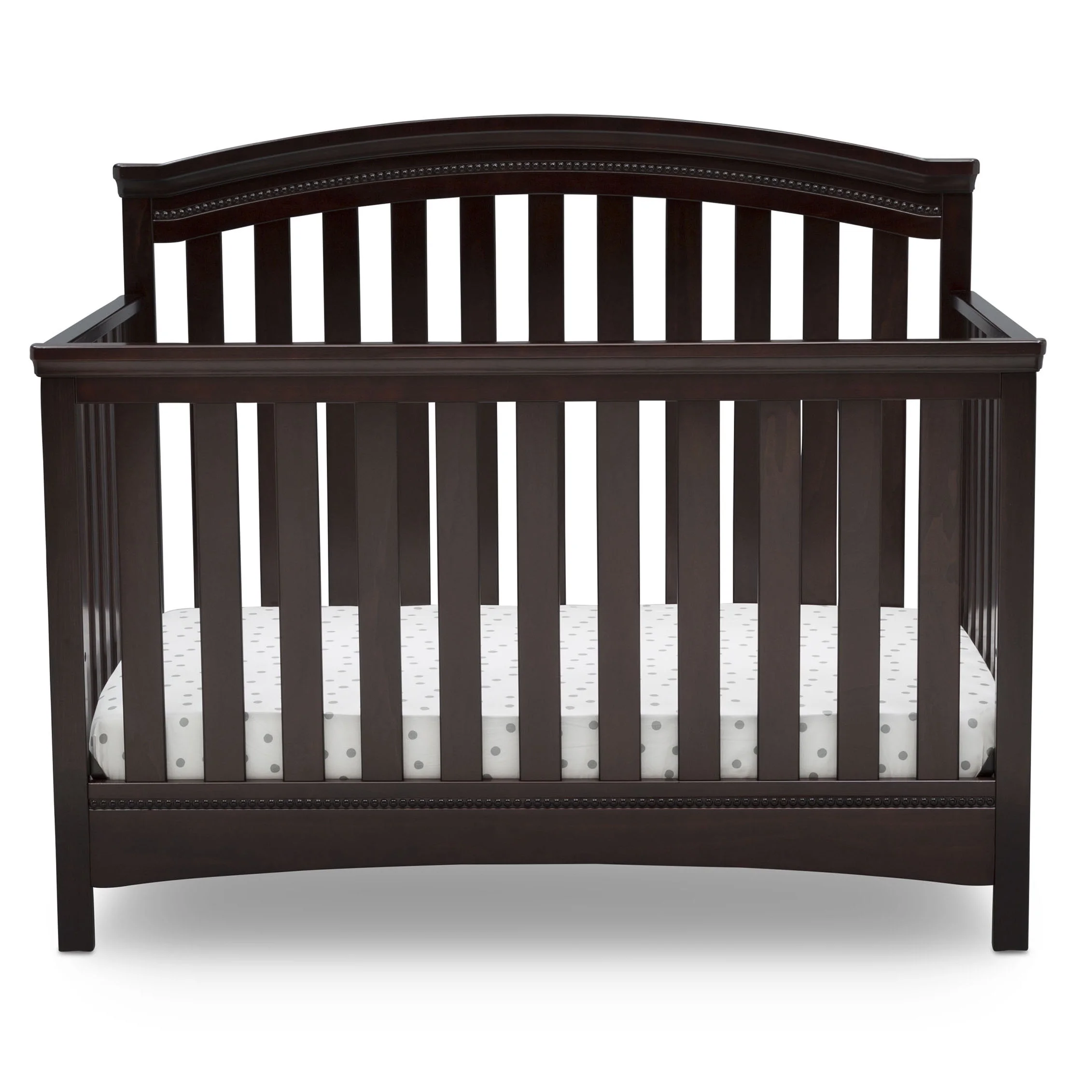 Delta Children Emerson 4-in-1 Convertible Crib - Greenguard Gold Certified, Dark Chocolate