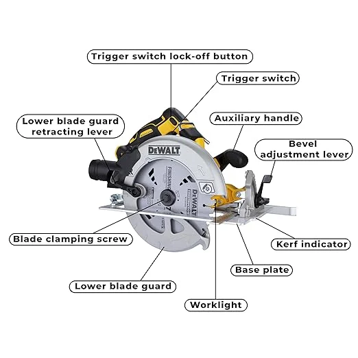 DEWALT DCS570N-B1 18V 184mm XR Li-ion Cordless Brushless Kitted Circular Saw (Bare Tool)