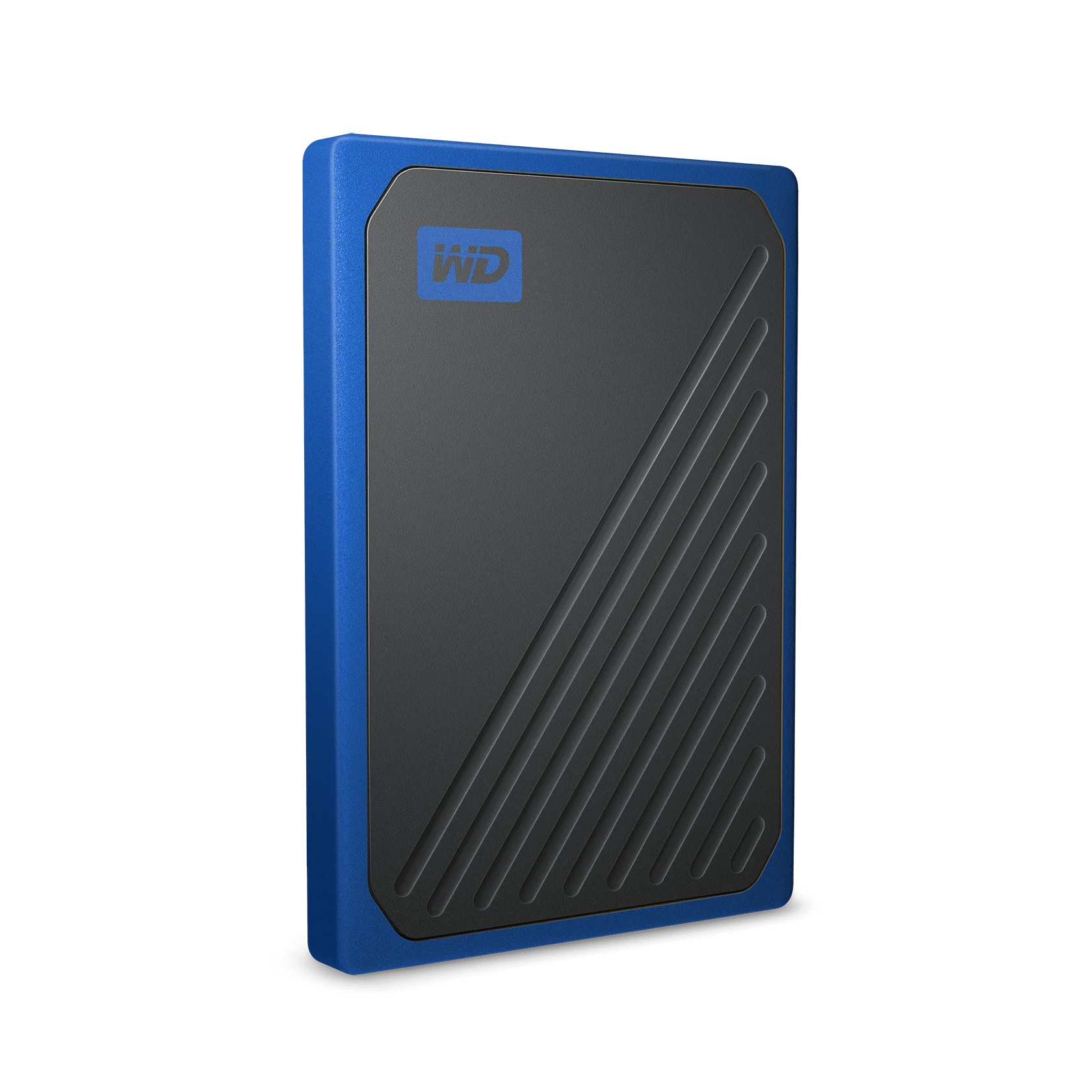 WD 500GB My Passport Go, Portable External Solid State Drive, Black with Cobalt Trim - WDBMCG5000ABT-WESN