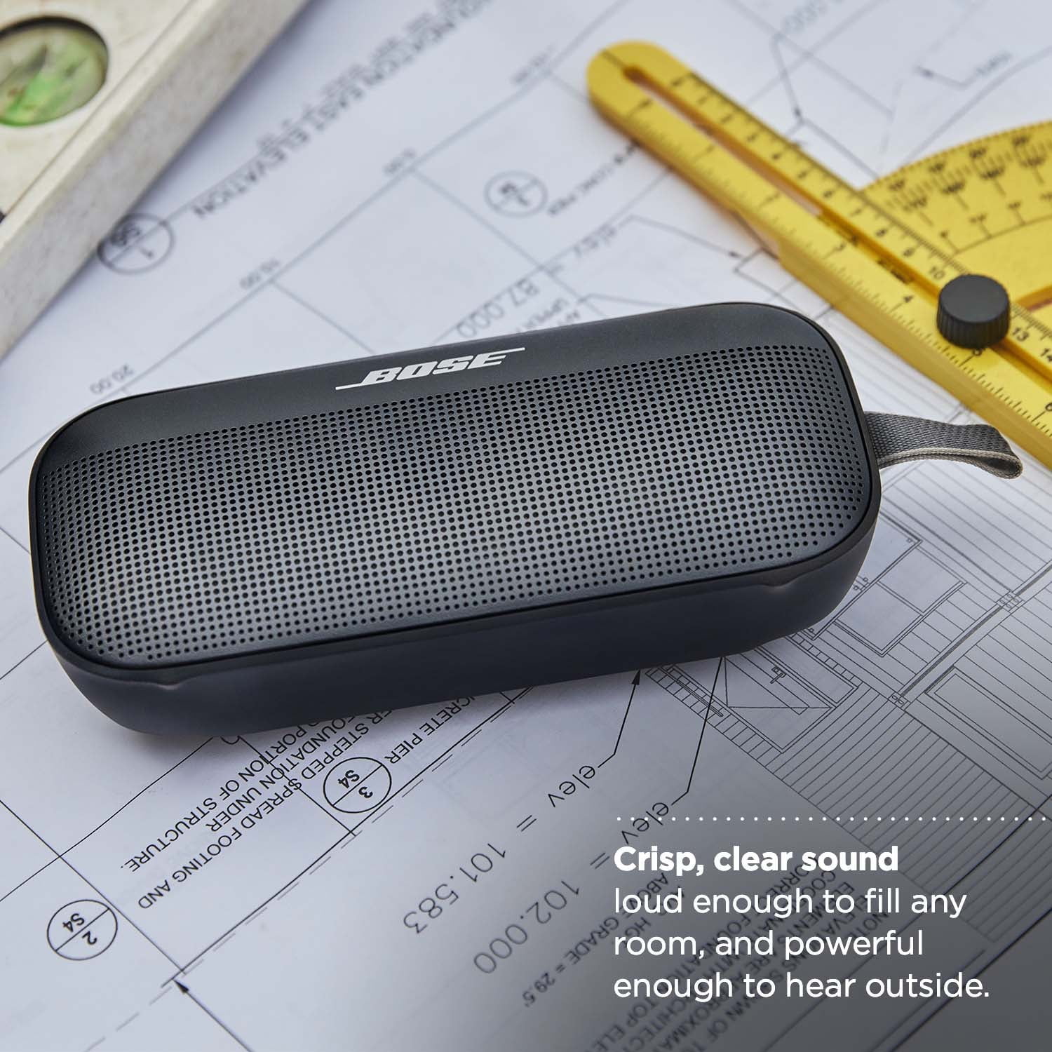 SoundLink Flex Bluetooth Speaker, Portable Speaker with Microphone, Wireless Waterproof Speaker for Travel, Outdoor and Pool Use, Black