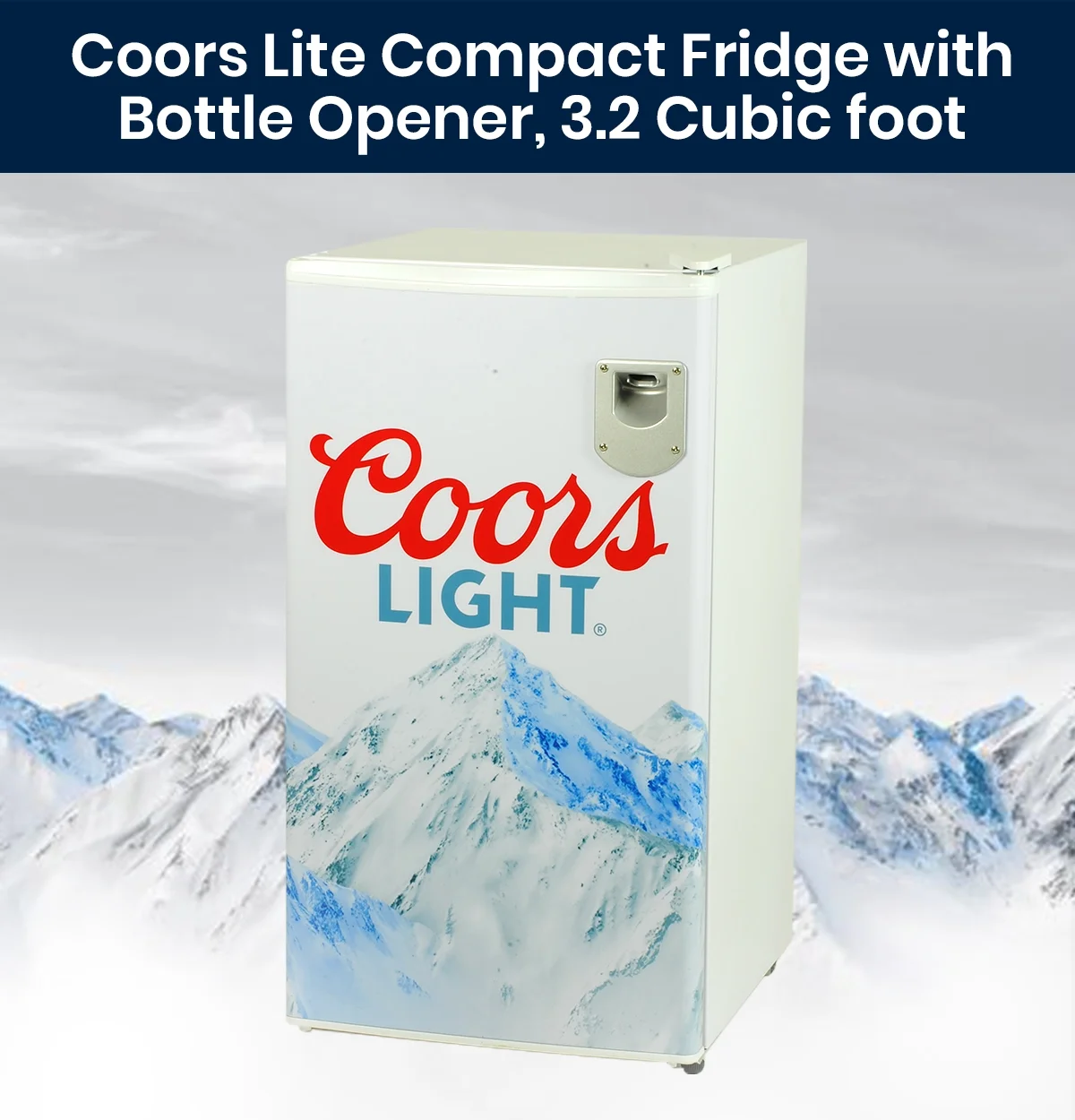 Coors Light Compact 90 L Fridge, 7 temperature Controller with Bottle Opener Refrigerator