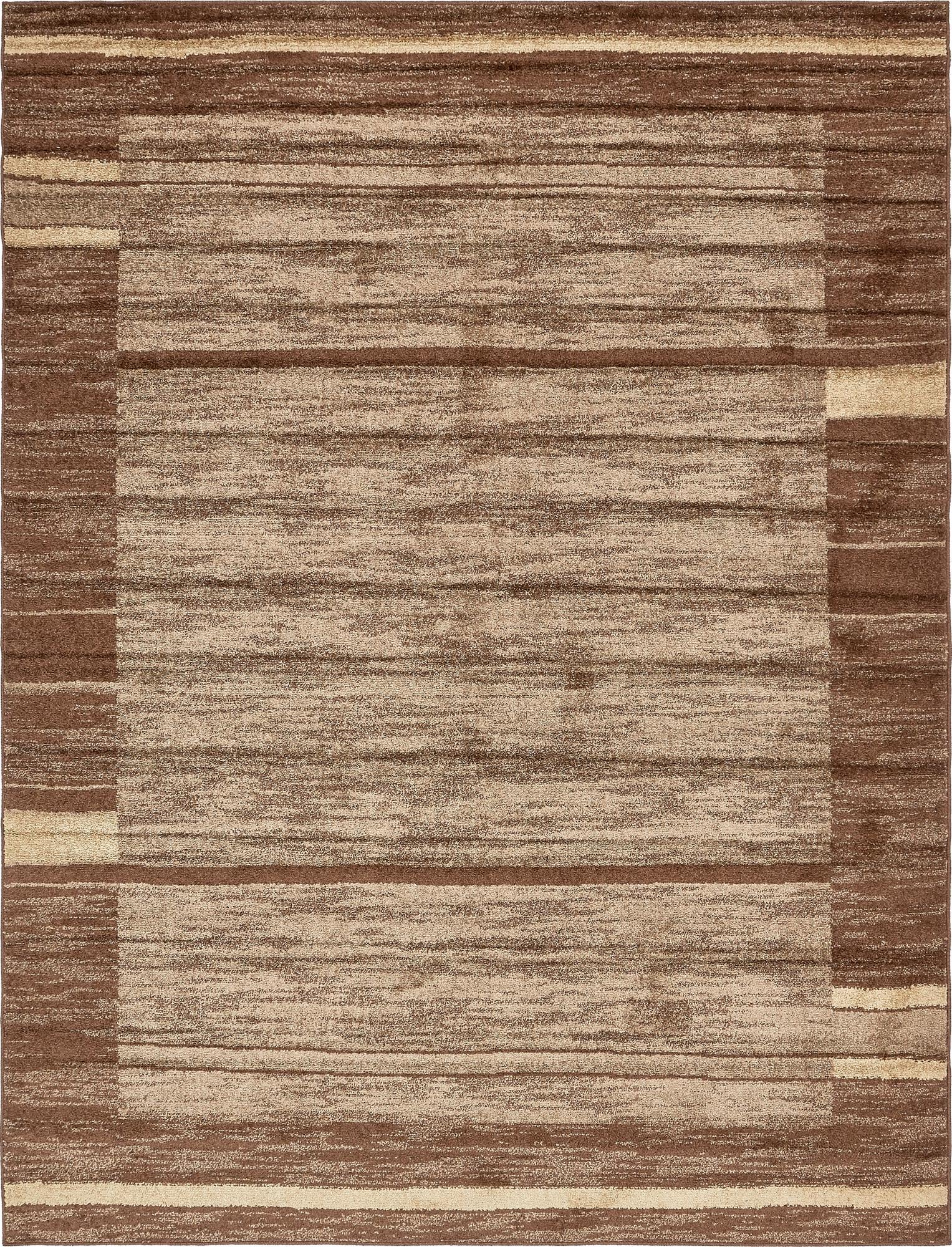 Unique Loom Foilage Autumn Rug Brown 9' 0
