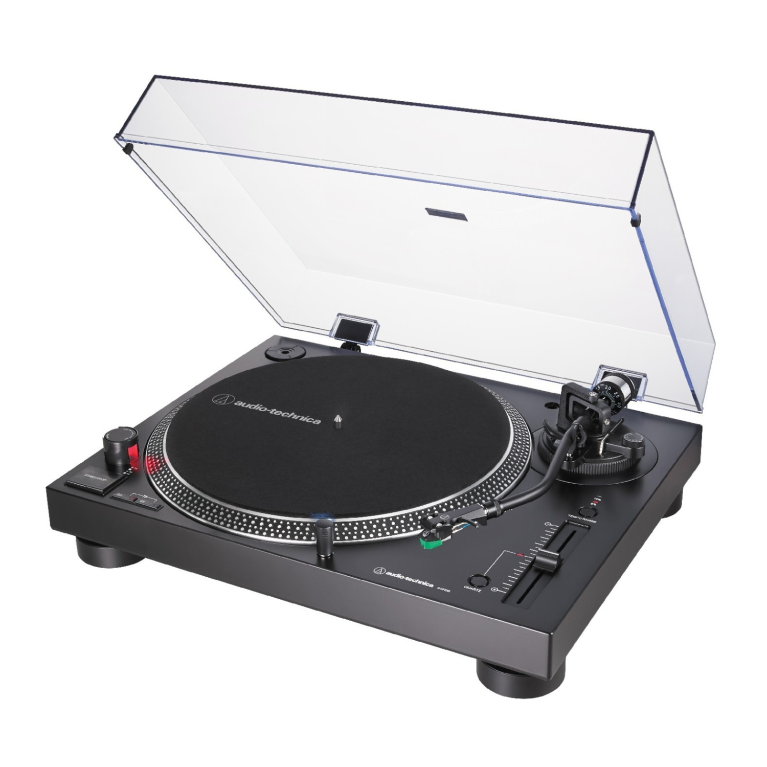 Audio-Technica AT-LP120X-USB USB Turntable (Black) with Powered Bluetooth Studio Monitors Bundle