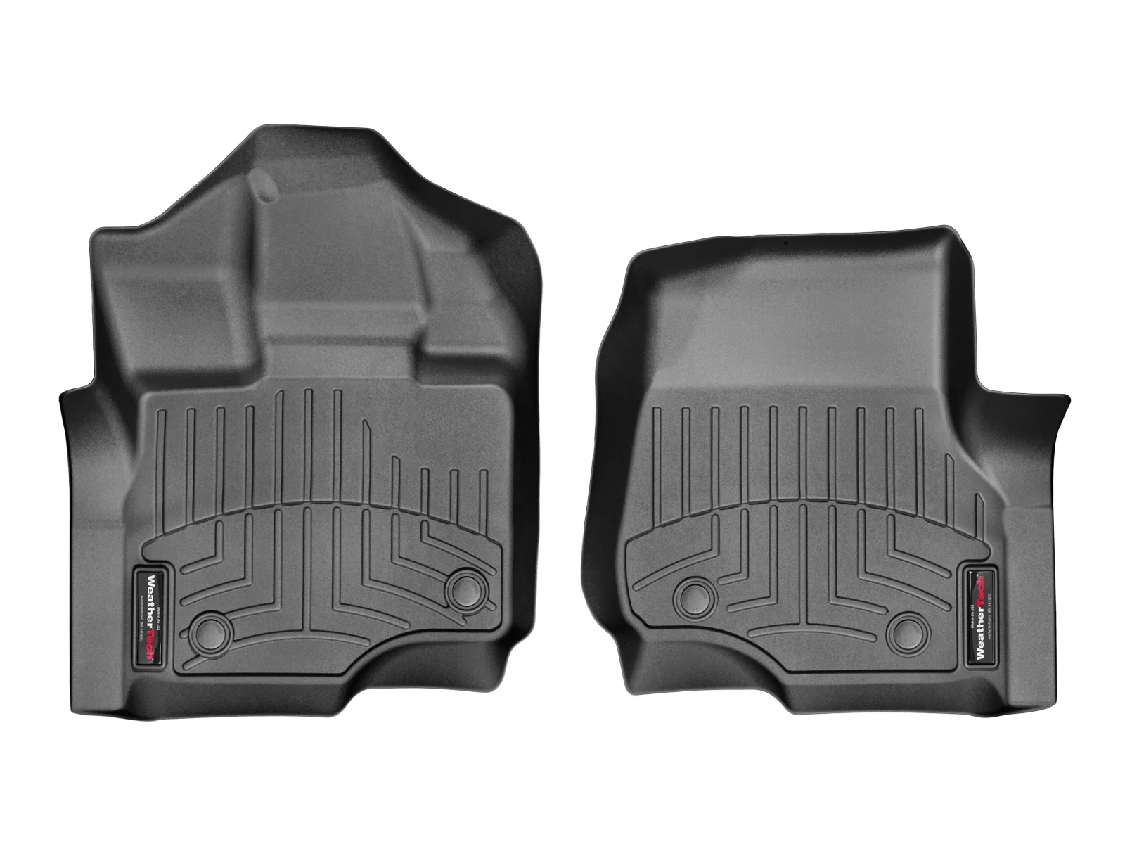 WeatherTech Custom Fit FloorLiners compatible with Ford F-150 Lightning, F-150 - 1st Row (Driver & Passenger), Black