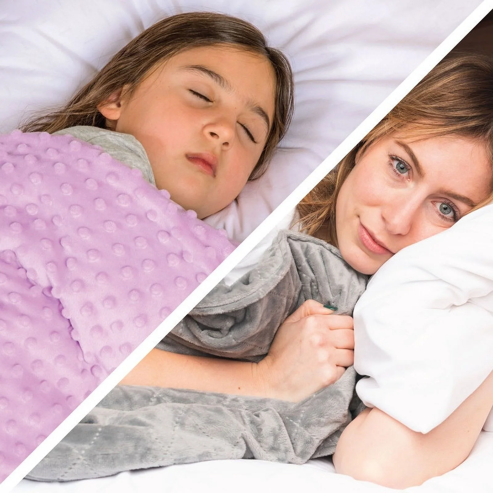 Swift Home Ultra-Soft Therapeutic Kids and Adults Weighted Blanket With Removable Washable Duvet Cover Grey 60x80-20LBS