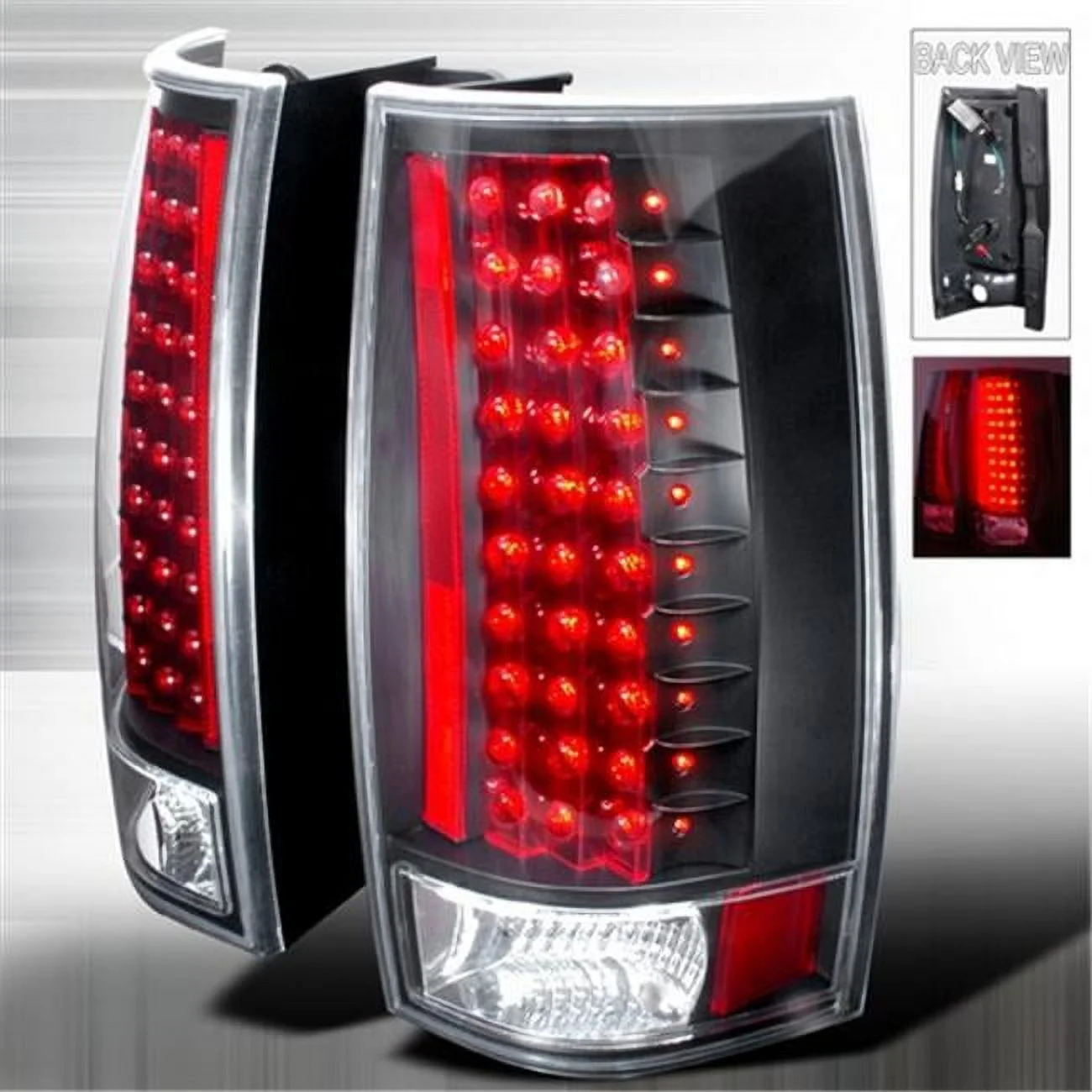 Spec-D Tuning LED Tail Lights for 07 to 10 Chevrolet-GMC Denali-Tahoe- Chrome - 6 x 18 x 22 in.