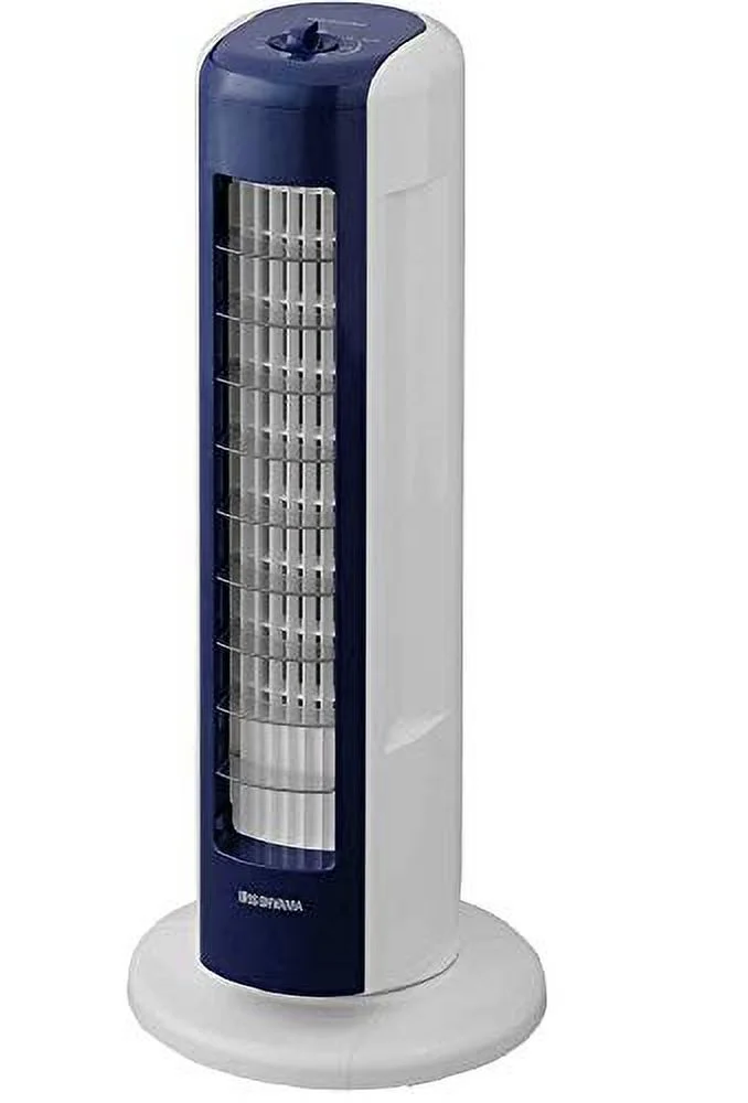 Iris Ohyama Fan Tower Fan Slim Left / Right Automatic Swing Powerful Blower 3 Levels Up / Down Louver mini Mechanical Navy 2019 Model TWF-M6T-DA