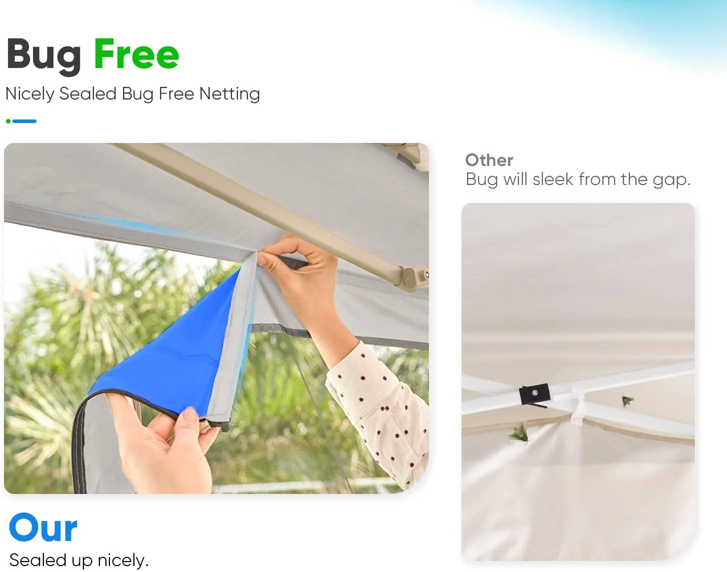 Quictent 10x10 Ez Pop up Canopy with Mosquito Netting Instant Setup Screen House Room Tent Waterproof with Roller Bag (Royal Blue)