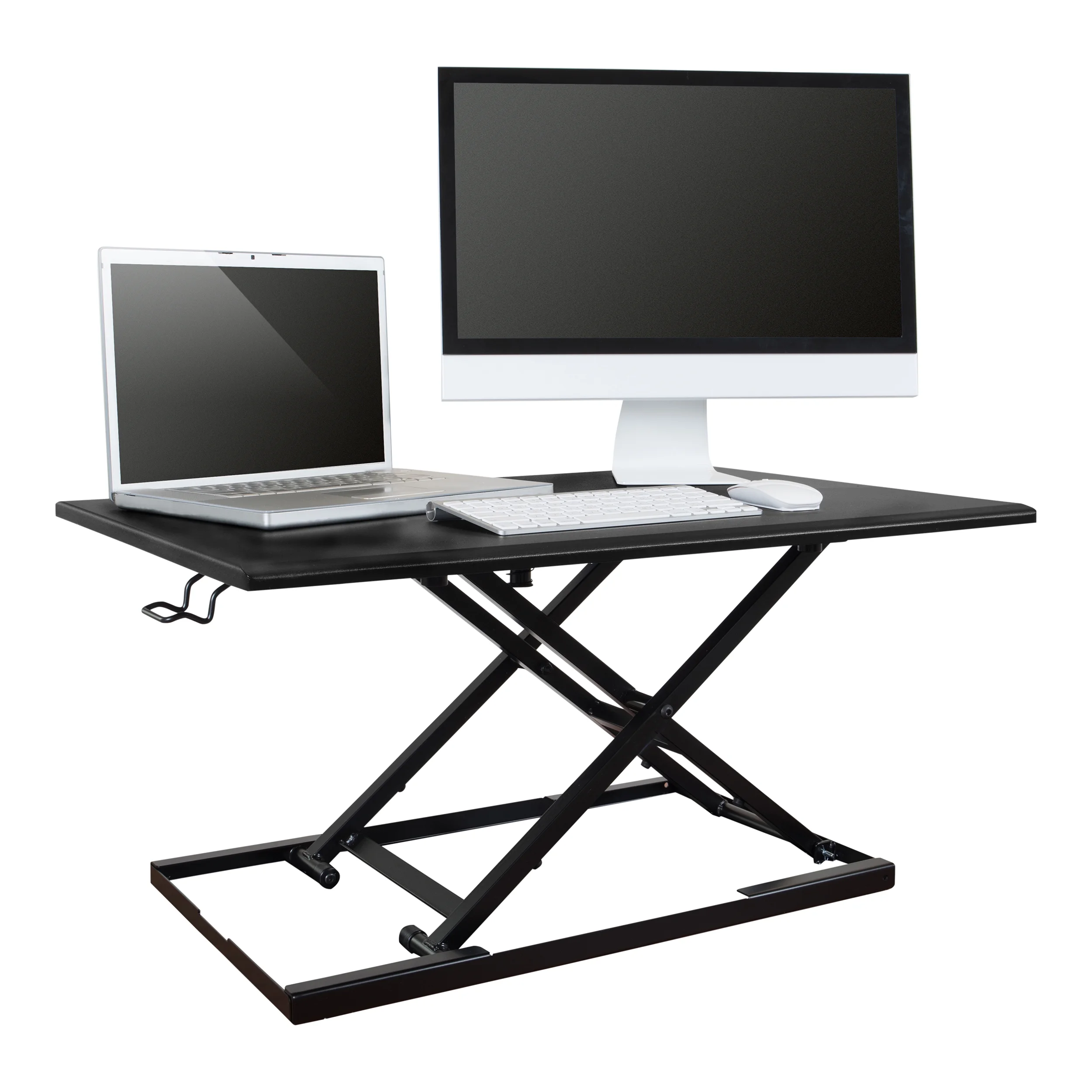 Stand Up Desk Store AirRise Adjustable Height Standing Desk Converter Monitor Stand (Black, 29