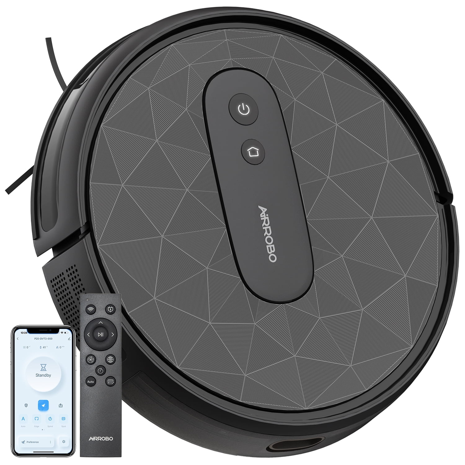 AIRROBO Wi-Fi Connected Robot Vacuum Cleaner, Good for Pet Hairs, Hard Floor and Carpets, Quiet, Slim and Powerful Robotic Vacuums, P20