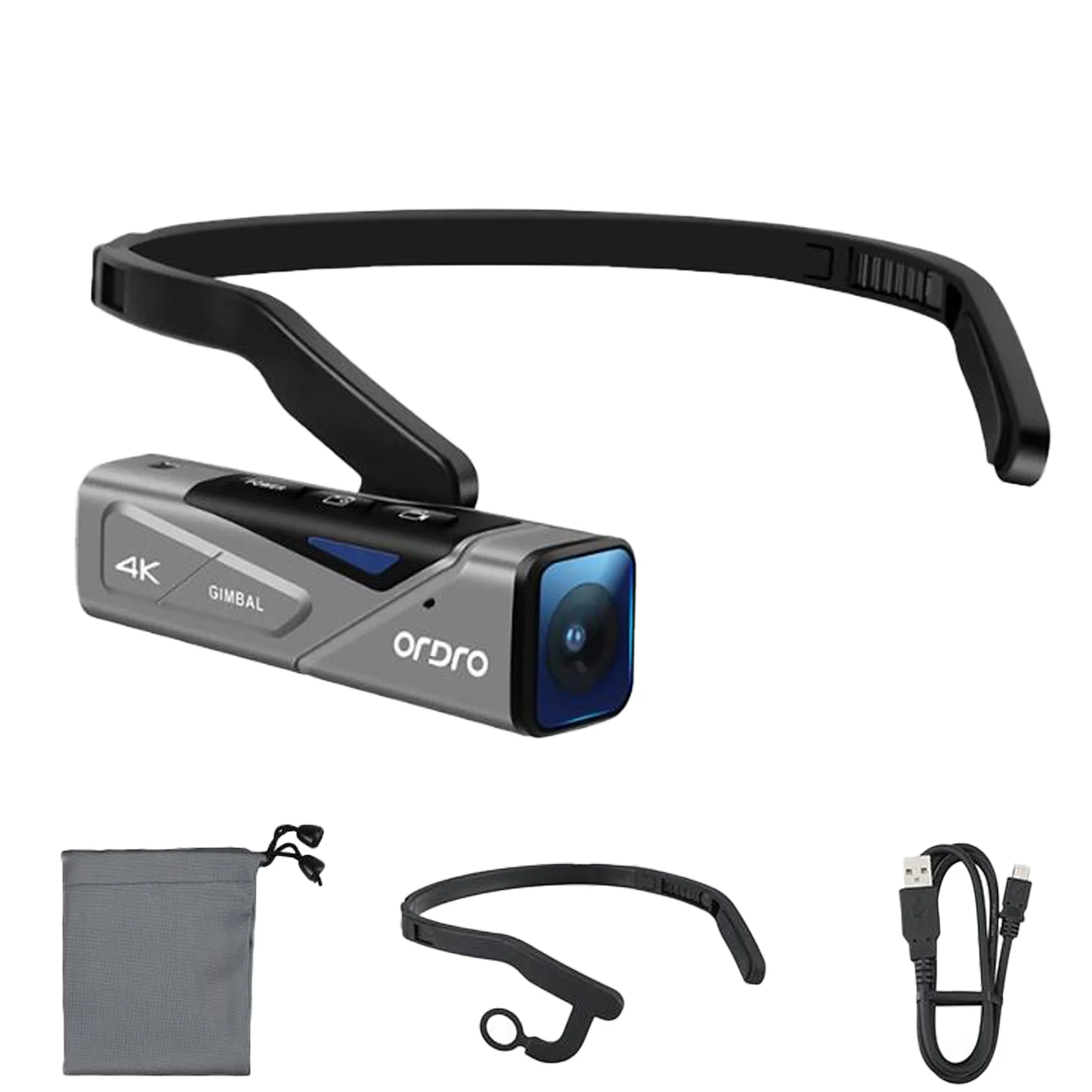 ORDRO EP7 4K Video Camera FPV Vlogging Camera Camcorder 4K 60FPS Wearable Video Camera Recorder with Gimbal Stabilizer Remote Control Carrying Case
