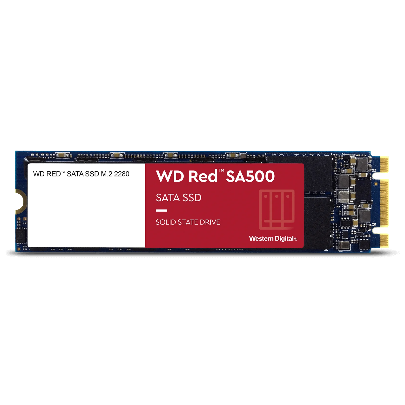 Western Digital 2TB WD Red SA500 NAS SATA SSD, Internal M.2 2280 Solid State Drive - WDS200T1R0B