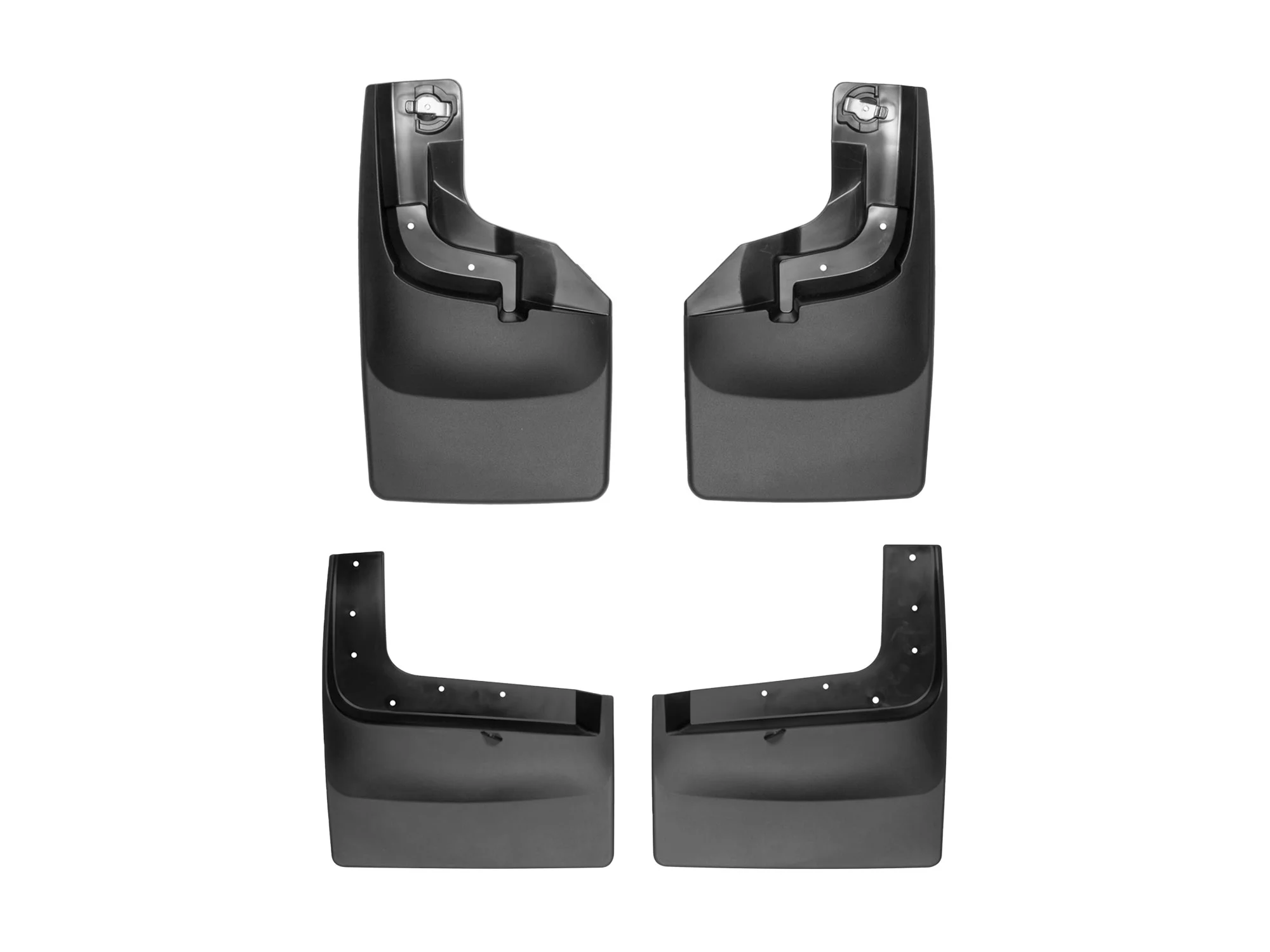 WeatherTech Custom No Drill Splash Guard MudFlaps compatible with 2009-2009 Ford F-150, Front & Rear Set - Black