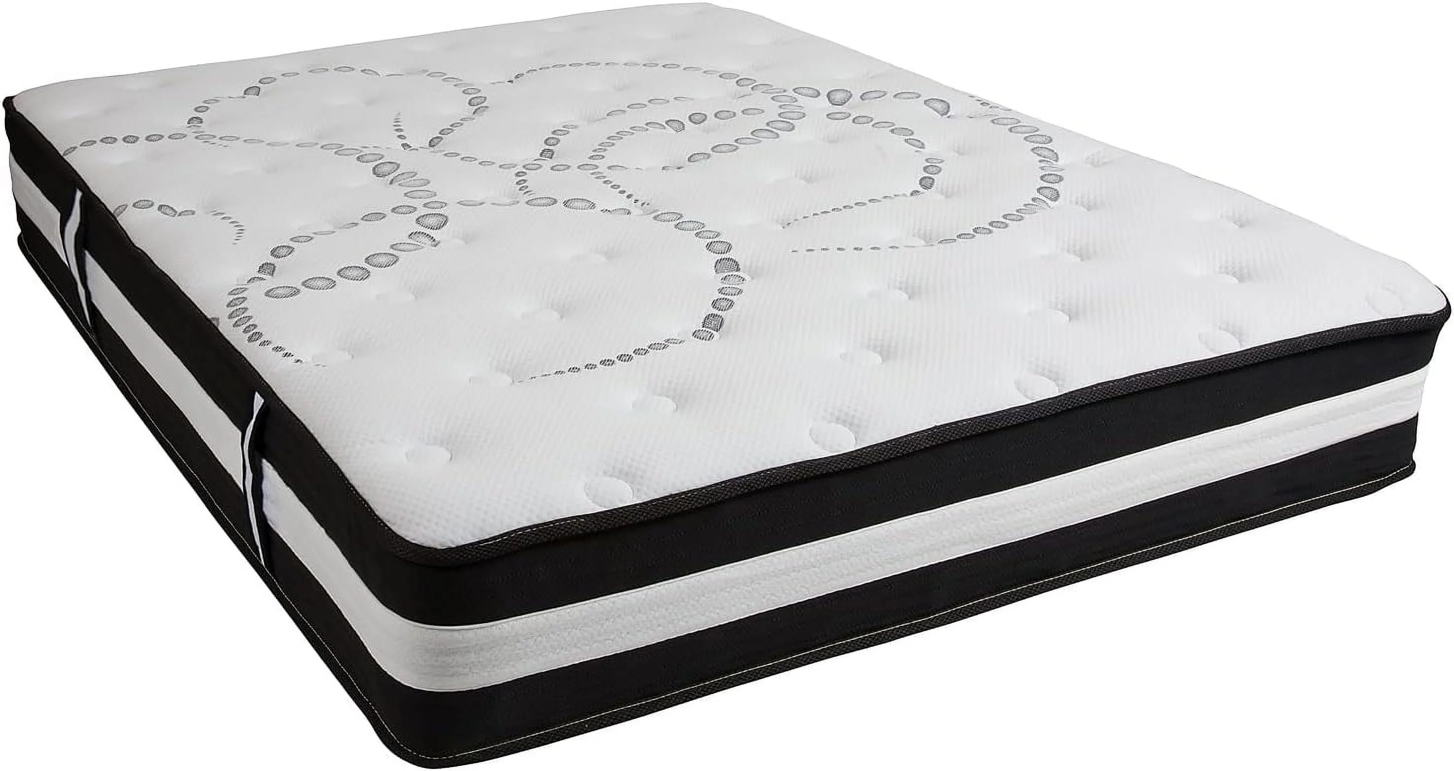 FJU Capri Comfortable Sleep 12 Inch CertiPUR-US Certified Hybrid Pocket Spring Mattress, Queen Mattress in a Box
