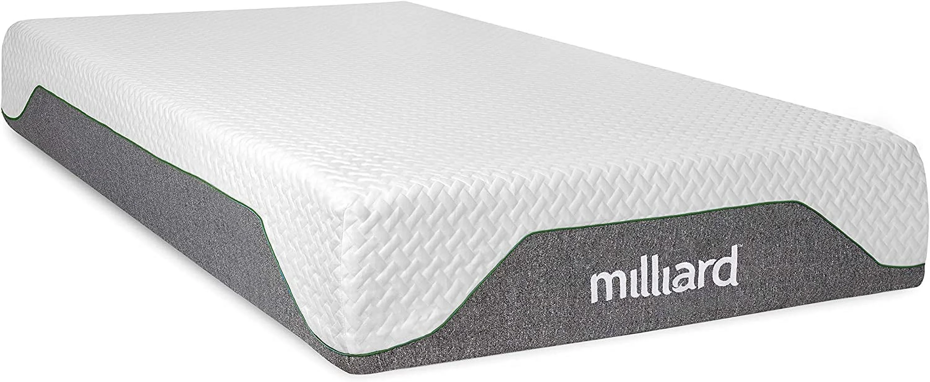 Milliard Memory Foam Classic Mattress 10 inch Firm, Bed-in-a-Box/Pressure Relieving, (King)