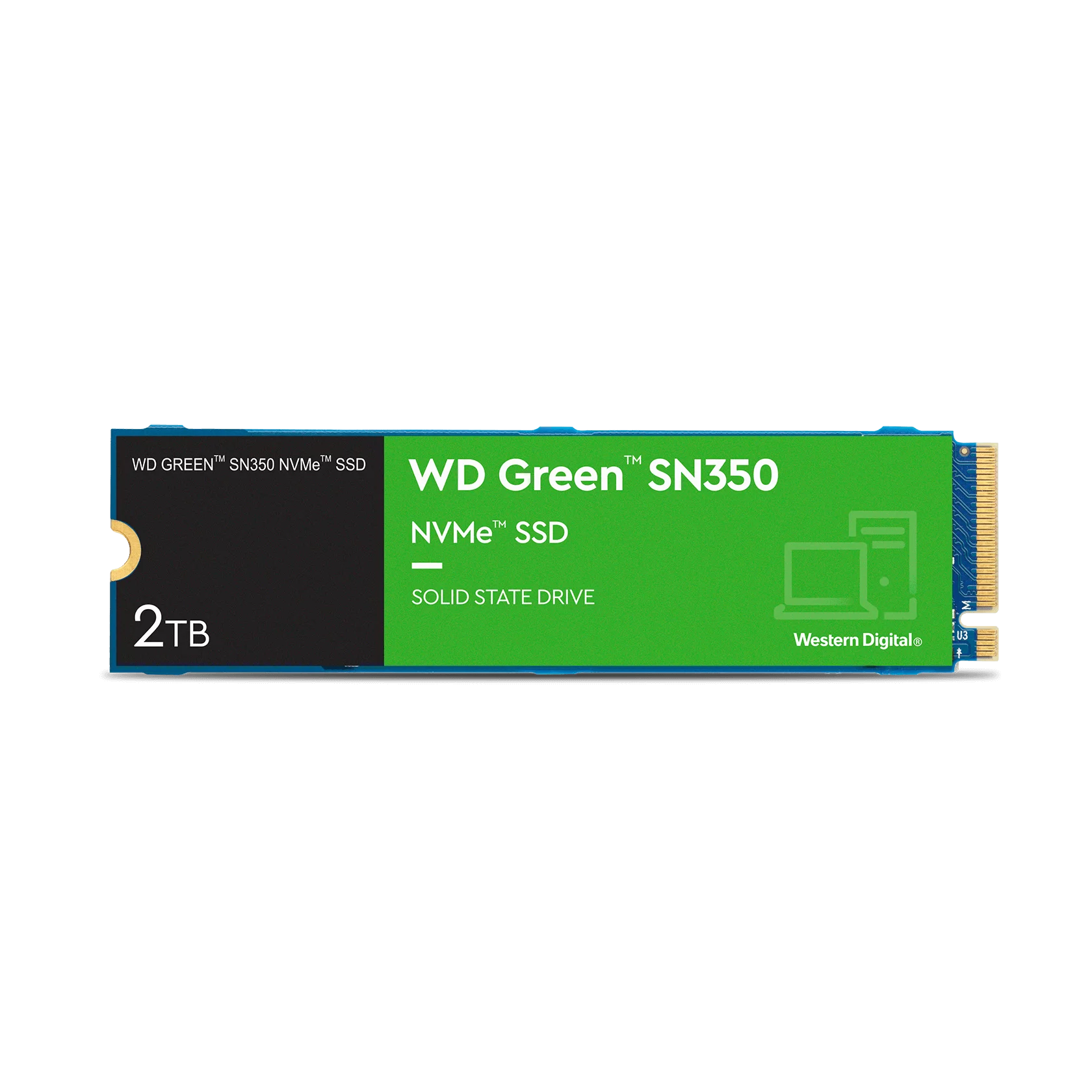 Western Digital 2TB WD Green SN350 NVMe SSD, QLC Internal M.2 2280 Solid State Drive - WDS200T3G0C