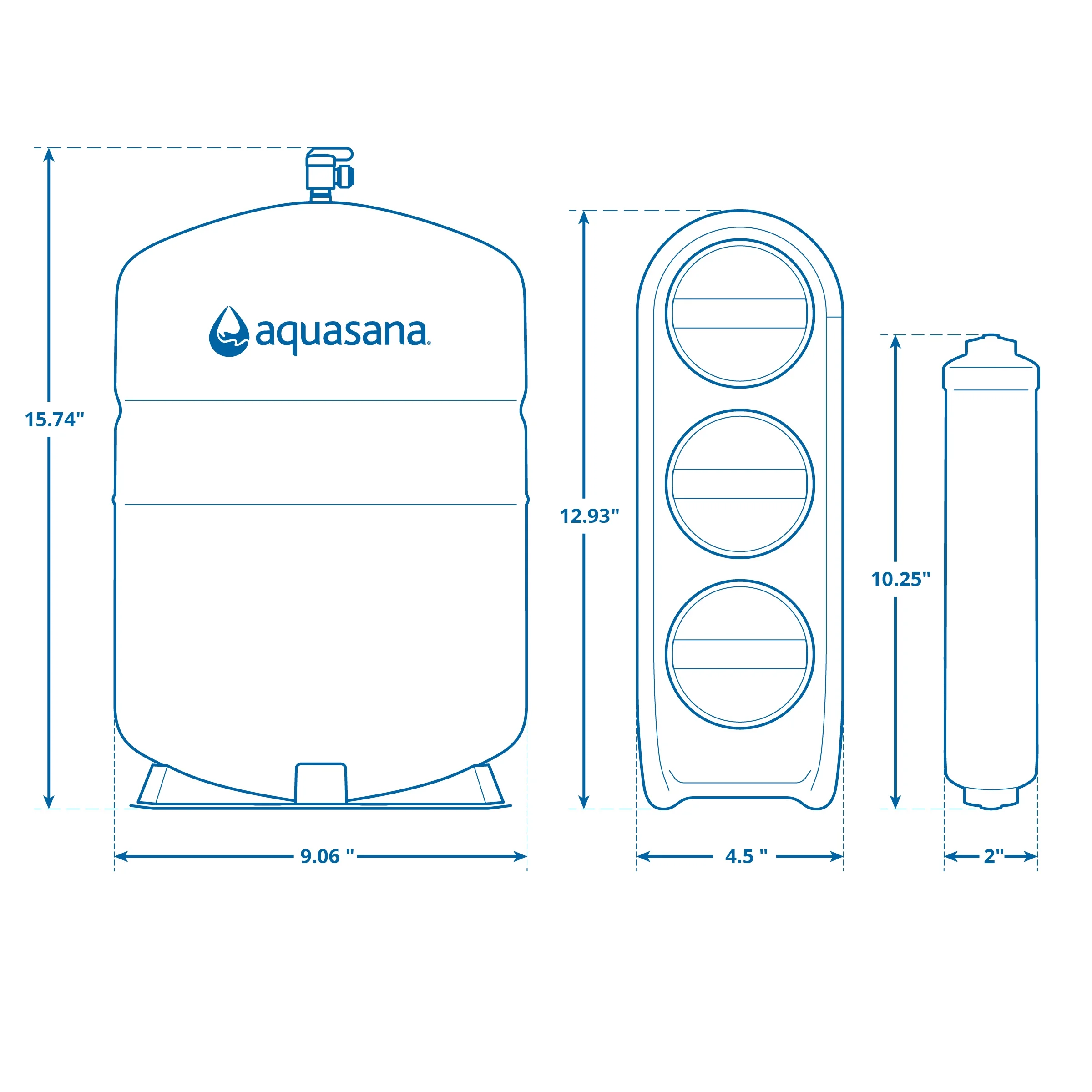 Aquasana SmartFlow™ Reverse Osmosis Water Filter System - Chrome Faucet - AQ-SFRO-CHR