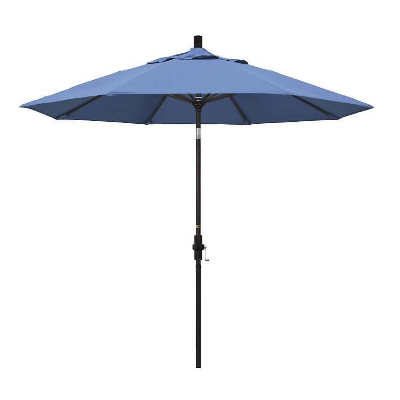 Tahoe Series Patio Market Umbrella in Olefin with Aluminum Pole Aluminum Ribs Crank Lift