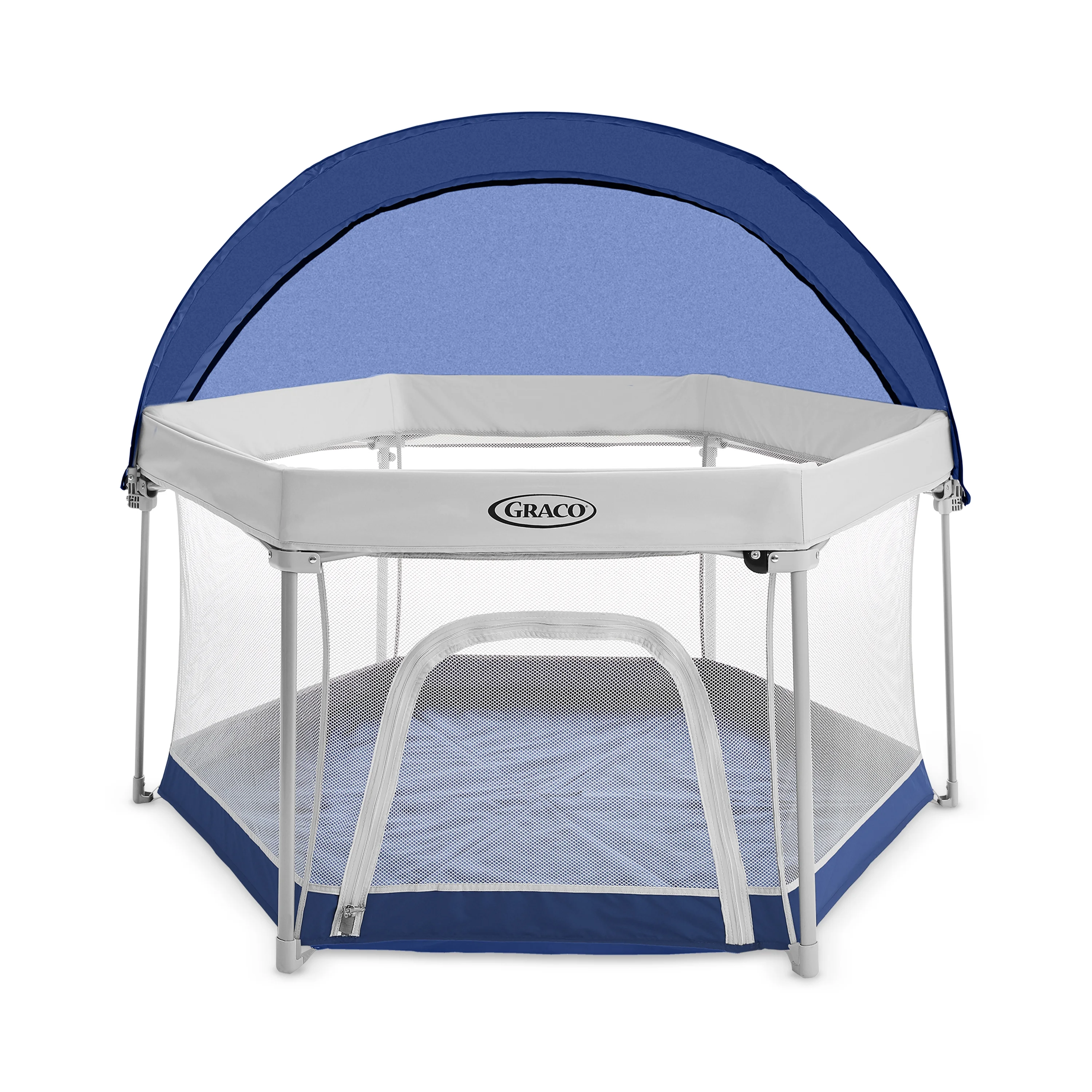 Graco Pack 'n Play LiteTraveler LX Playard, Outdoor and Indoor Use, Canyon, Blue, Unisex, 6 panels
