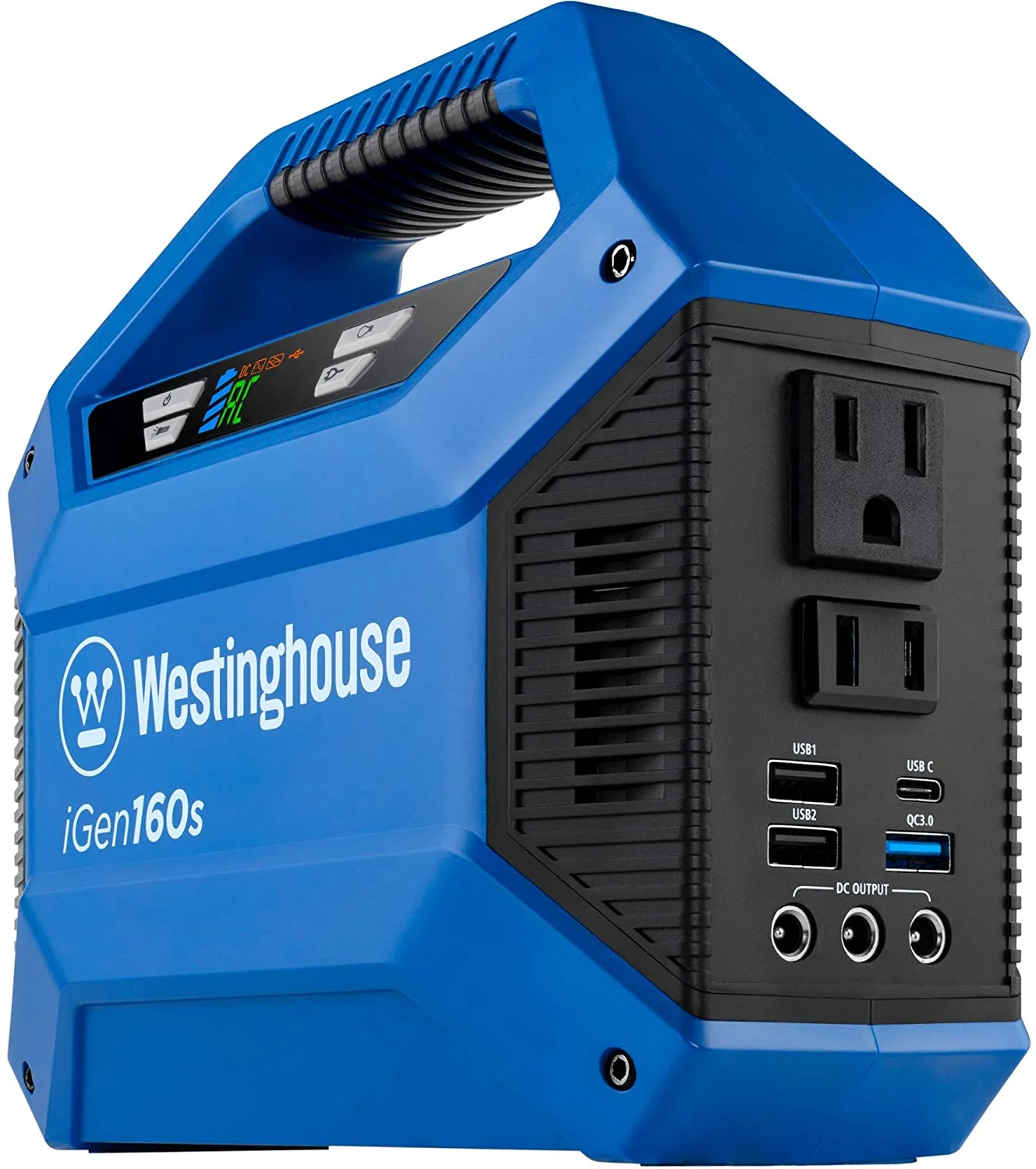 Westinghouse iGen160s Portable Power Station 155Wh Backup Lithium Battery, 110V/100W AC Outlets, Solar Generator (Solar Panel Not Included)