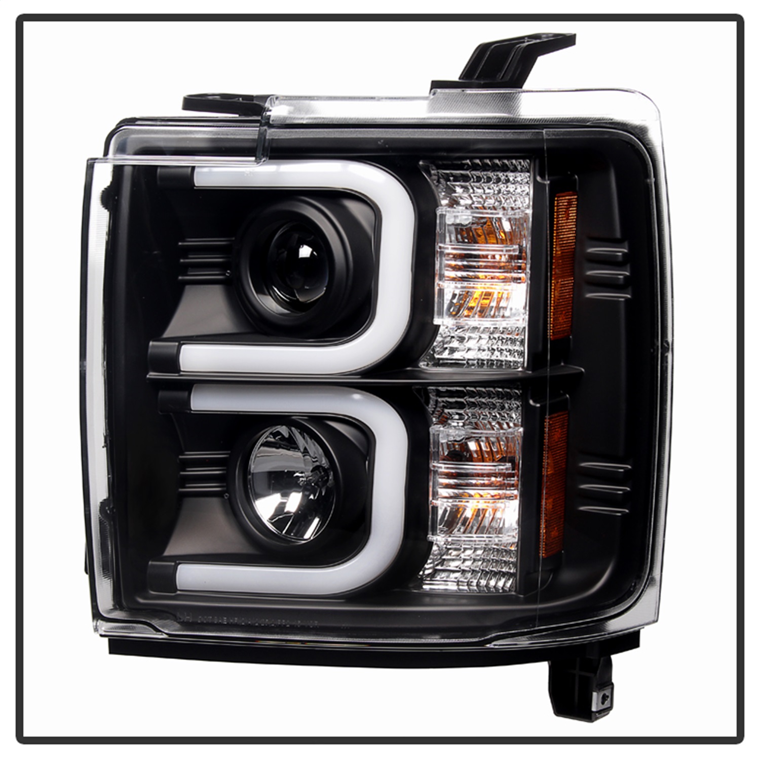 Spyder Chevy Silverado 15-16 2500/3500 HD Projector Headlights - Light Bar DRL - Black Fits select: 2015-2019 CHEVROLET SILVERADO