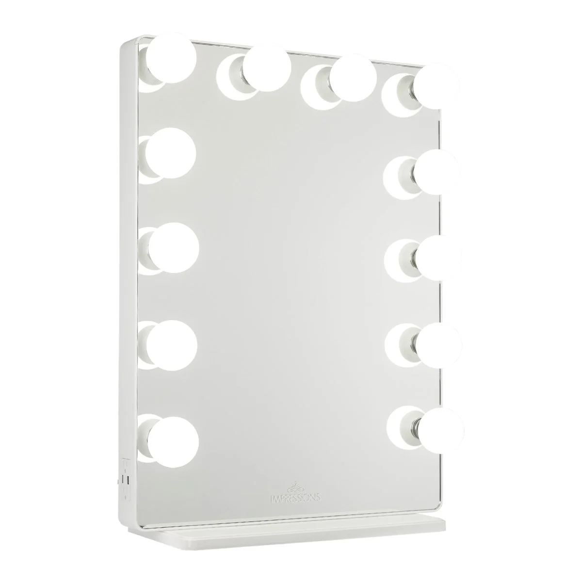 Impressions Vanity Light Mirror , Hollywood Glow XL 2.0 LED Makeup Mirror (Glossy White)