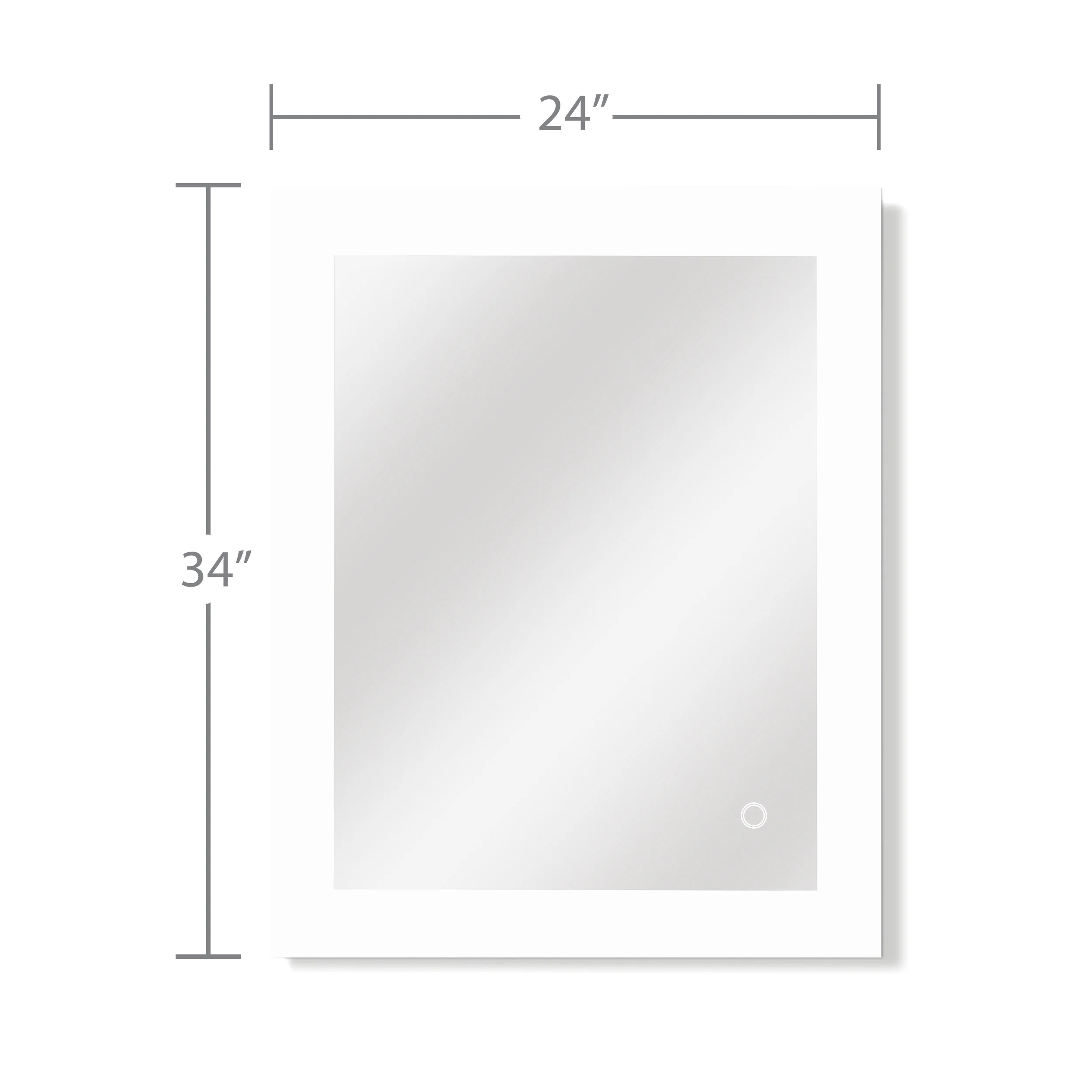 Dyconn Faucet Royal Horizontal/Vertical Wall Mounted Backlit LED Bathroom Vanity Mirror with Touch ON/OFF Dimmer & Anti-Fog Function (24