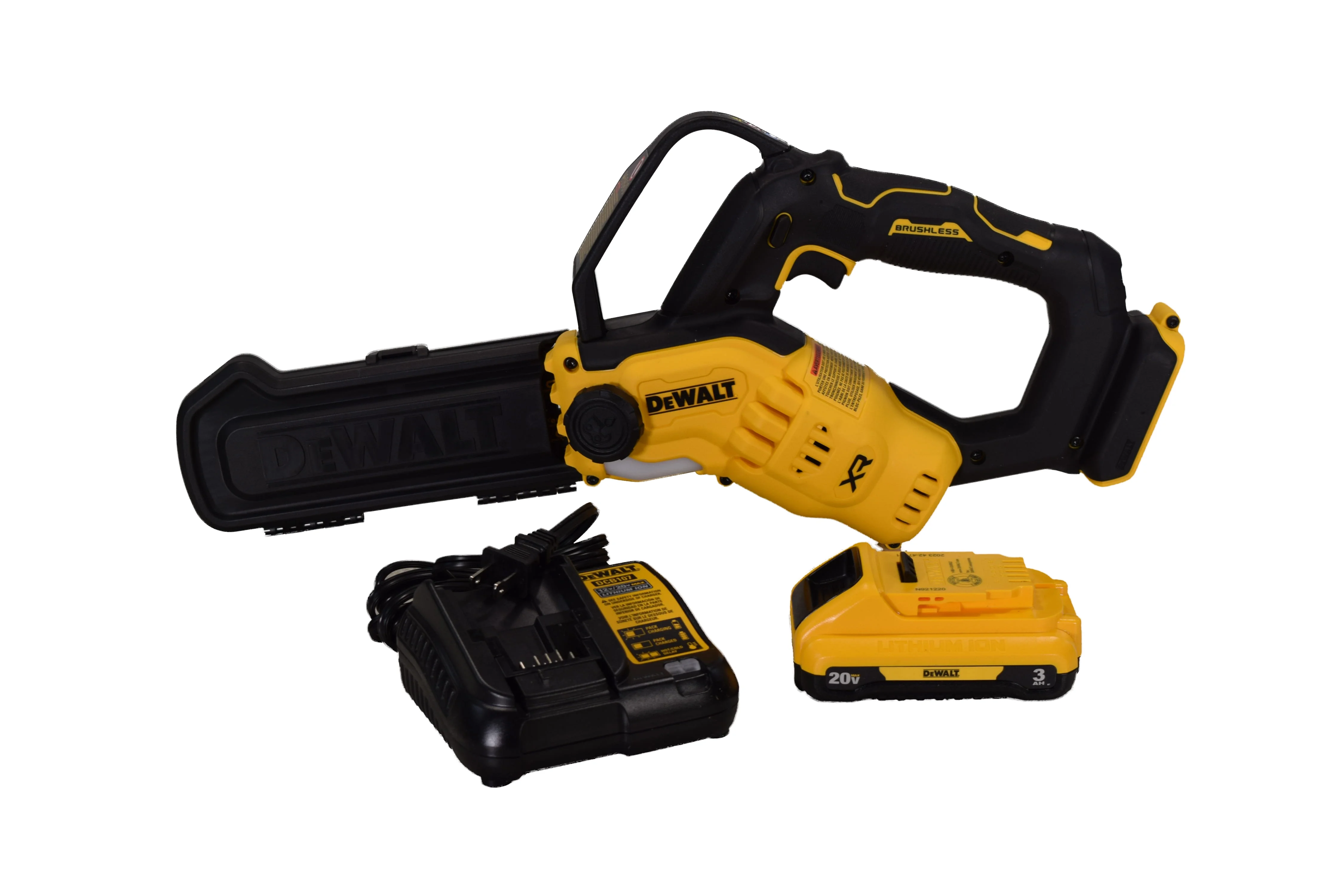 DeWalt DCCS623L1 20V Max Cordless Brushless 8 Inch Pruning Chainsaw Kit with 3.0 Ah Lithium-Ion Battery & Charger