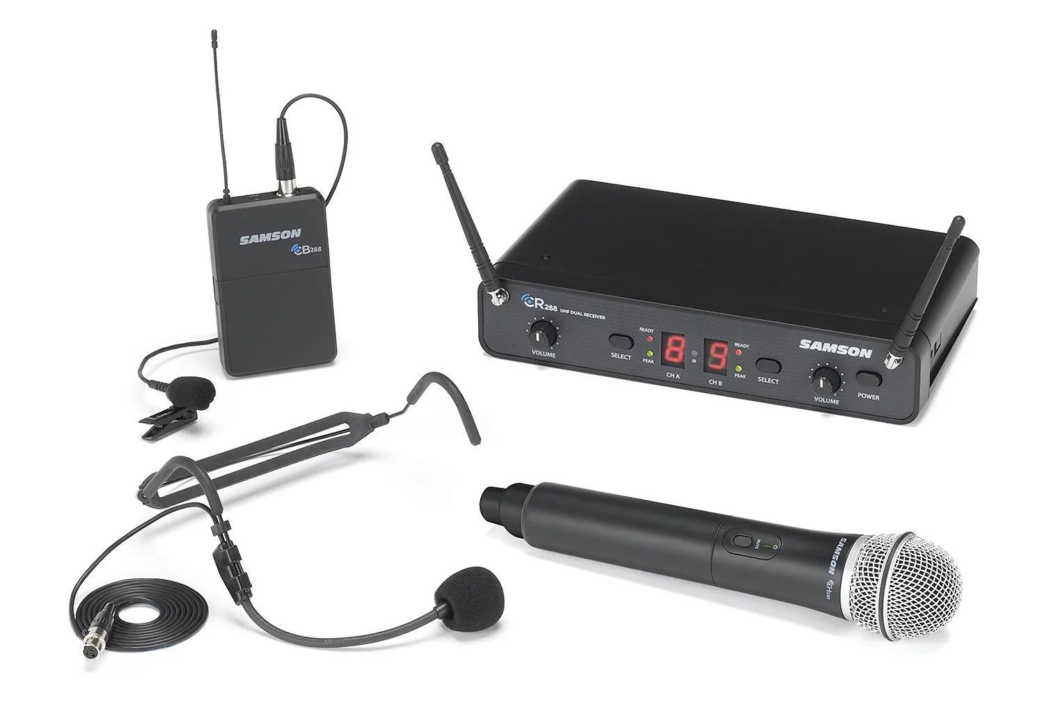 Samson Concert 288 All-In-One Dual-Channel Wireless System (H-Band, 470 to 518 MHz)