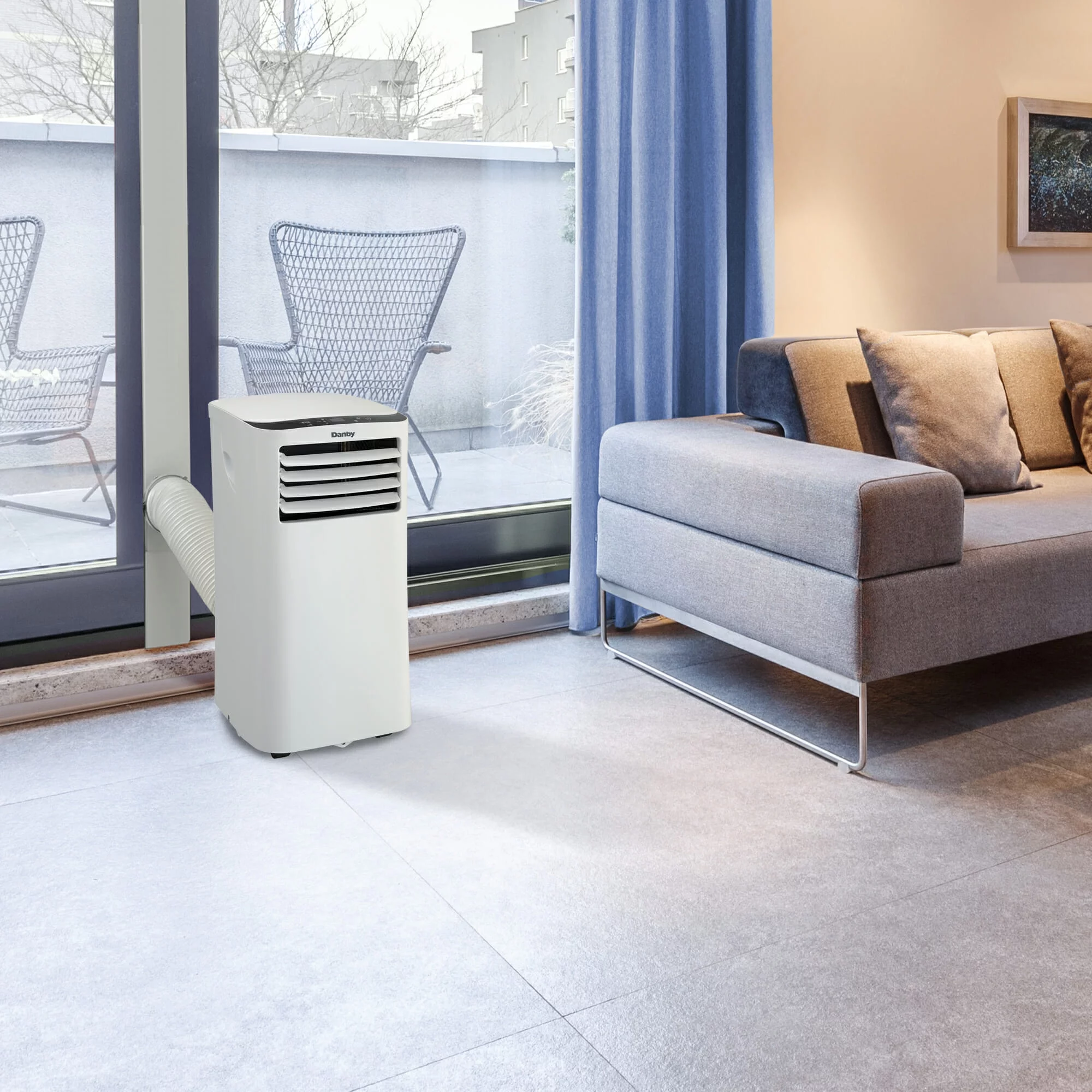 Danby 5,300 BTU (9,000 BTU ASHRAE) 3-in-1 Portable Air Conditioner with Remote in White for Rooms up to 150 sq. ft.