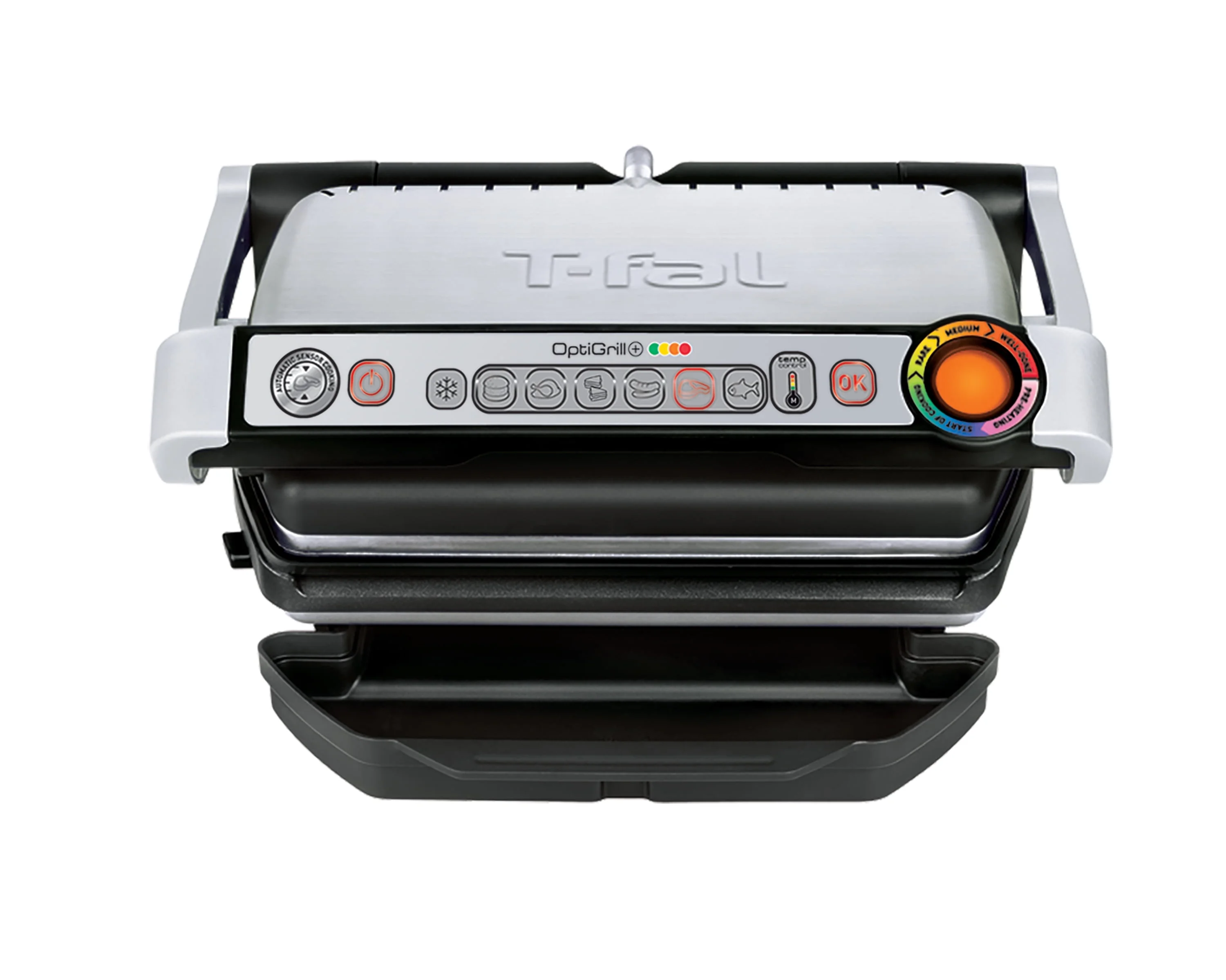 T-Fal OptiGrill Indoor Electric Grill with Removable, Dishwasher Safe Nonstick Plates, GC712D54