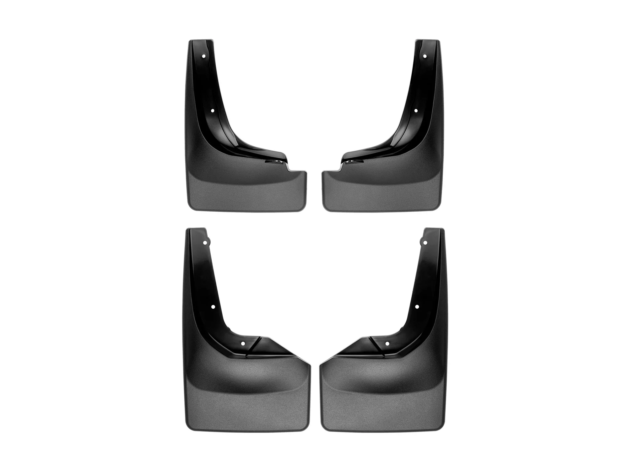 WeatherTech Custom No Drill Splash Guard MudFlaps compatible with Nissan Titan, Titan XD, Front & Rear Set - Black