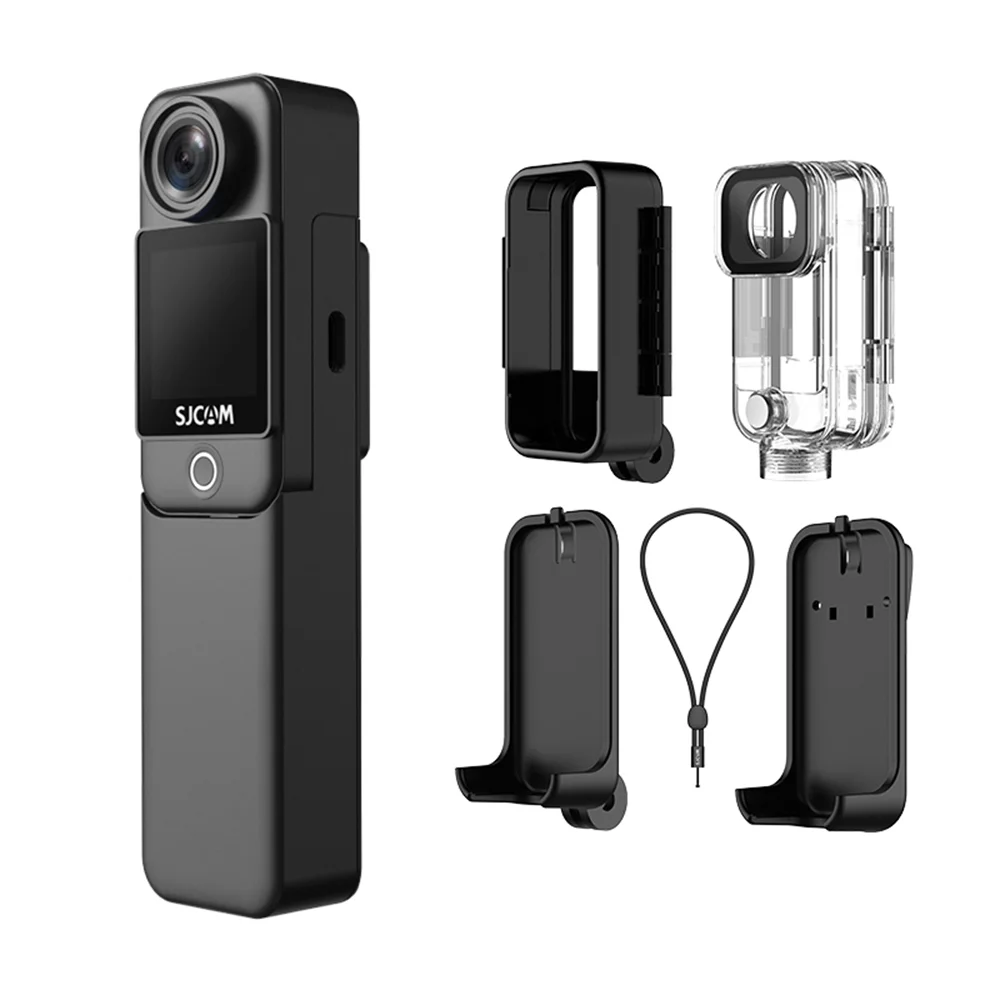 C300 4K 30FPS 5G2.4G WiFi Dual Touch Control Screens 154° Wide Angle Lens 6- Gyro Stabilization 30M Waterproof Detachable Battery with an Extra Module