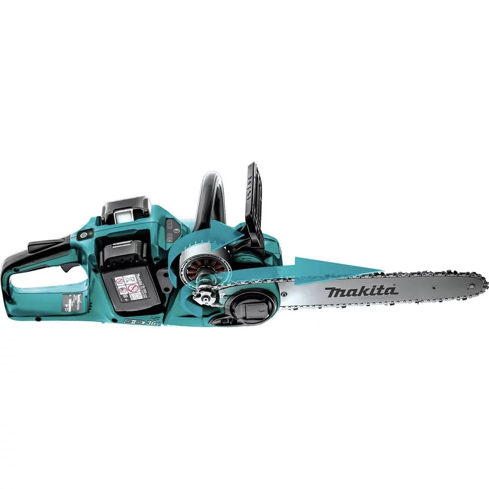 Makita XCU04PT 18V X2 (36V) LXT Brushless Lithium-Ion 16 in. Cordless Chain Saw Kit with 2 Batteries (5 Ah)