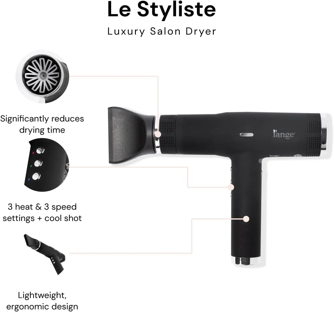 L'ange Hair Le Styliste Luxury Hair Dryer | Silent Brushless 1875W | 4X Faster Drying & 3 Settings